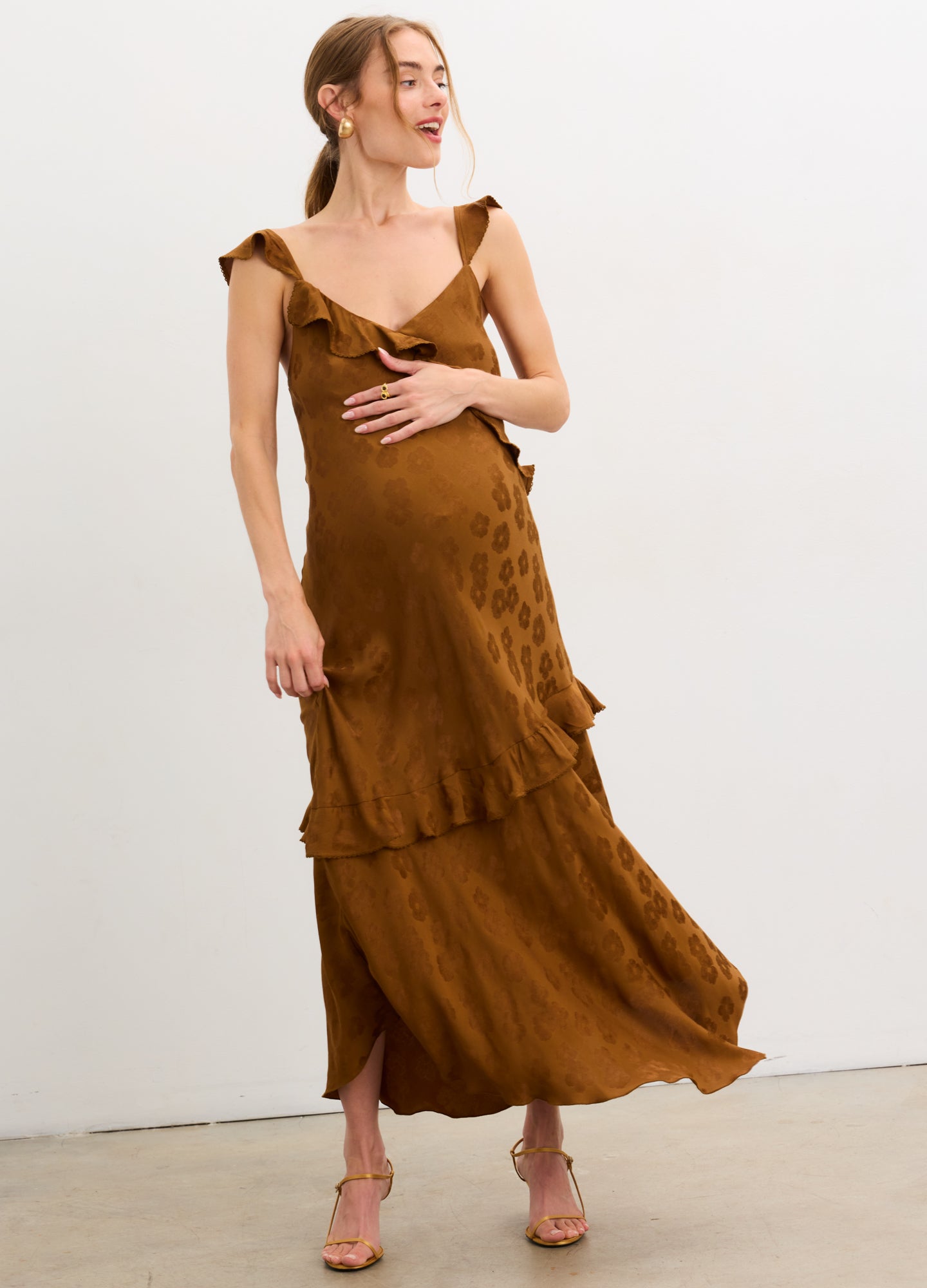 The Amelia Jacquard Bias Slip Dress