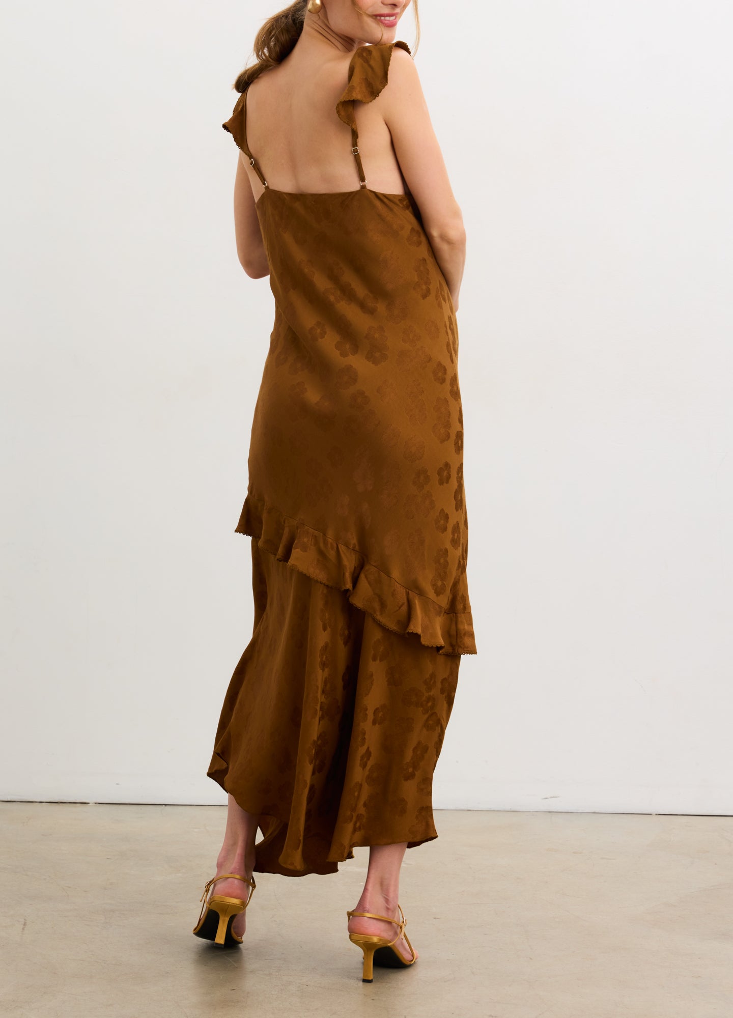 The Amelia Jacquard Bias Slip Dress