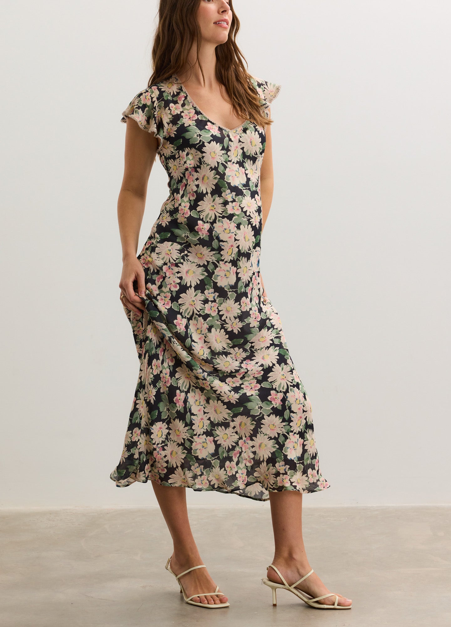 HATCH Collection The Bella Dress in Marguerite Fleur