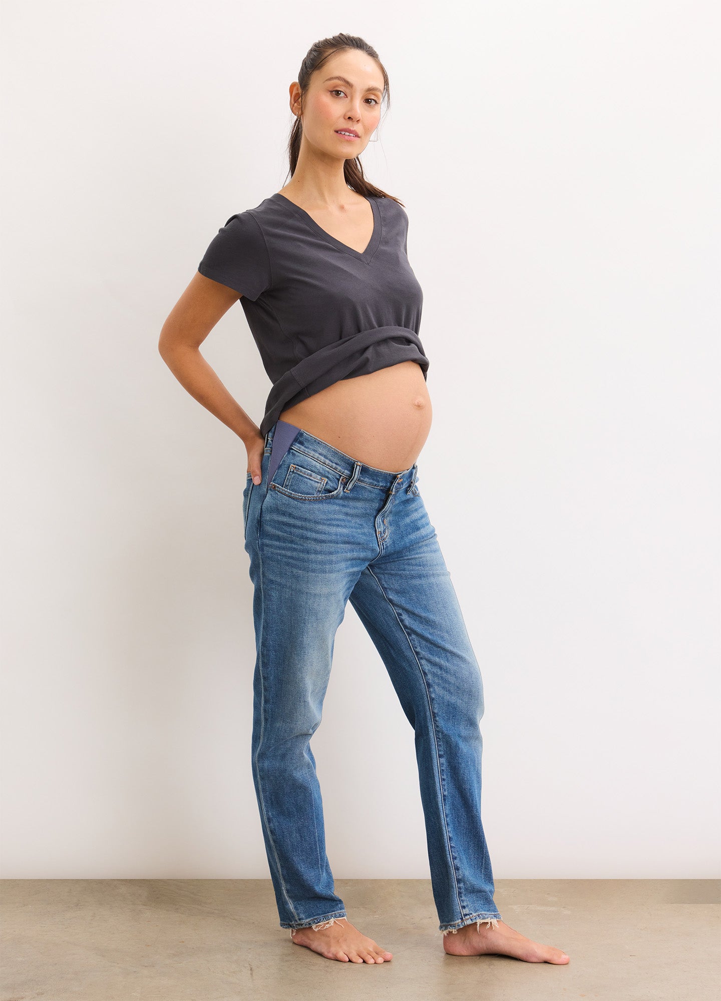 Maternity Boyfriend Jeans HATCH Collection - Main Image