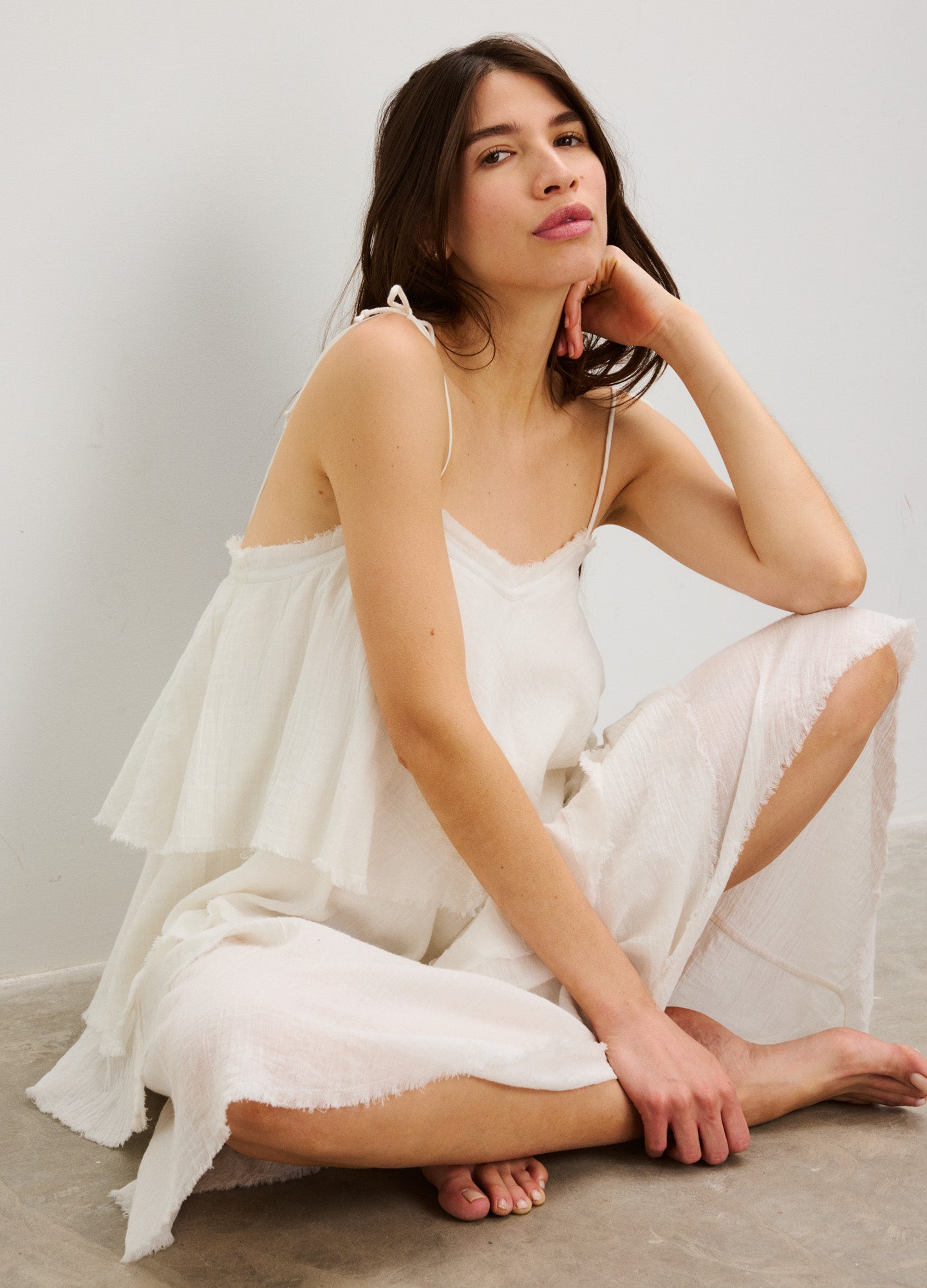 HATCH Collection The Camilla Dress in White | Size: Large HATCH Collection The Camilla Dress in White | Size: Large