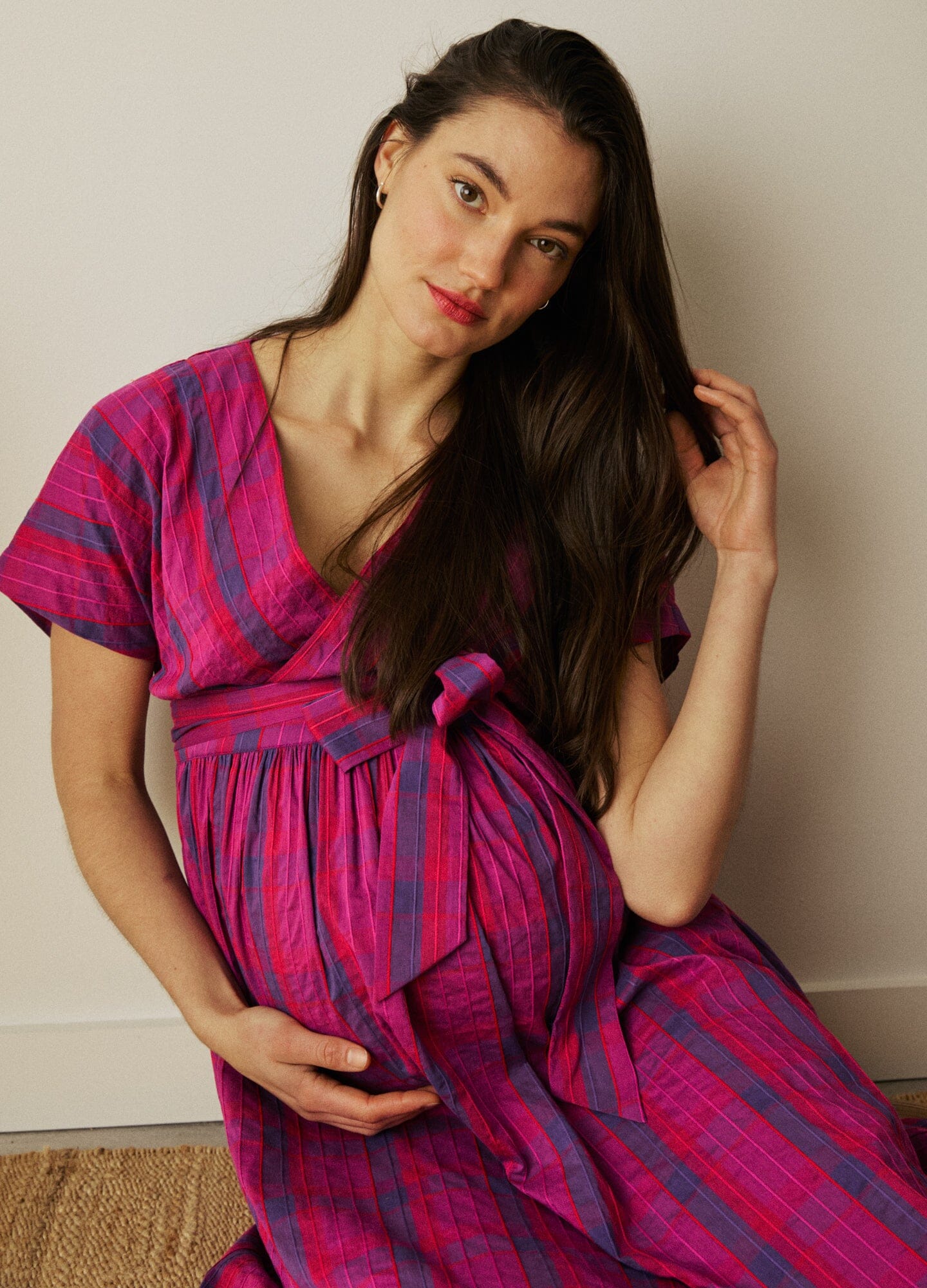 Pink Petite Maternity Dresses For Baby Shower Maternity Photoshoot
