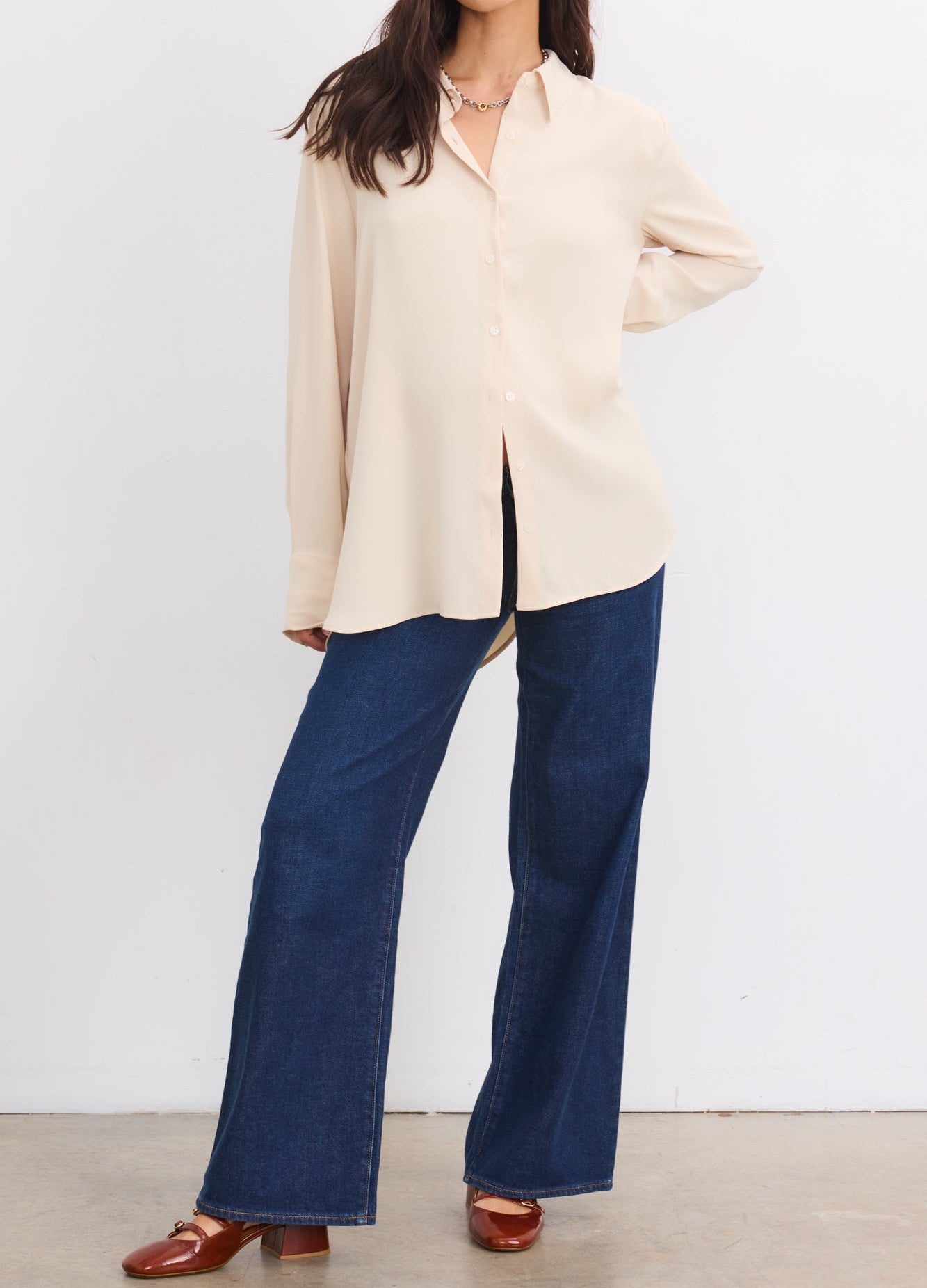 The Celeste Drapey Buttondown