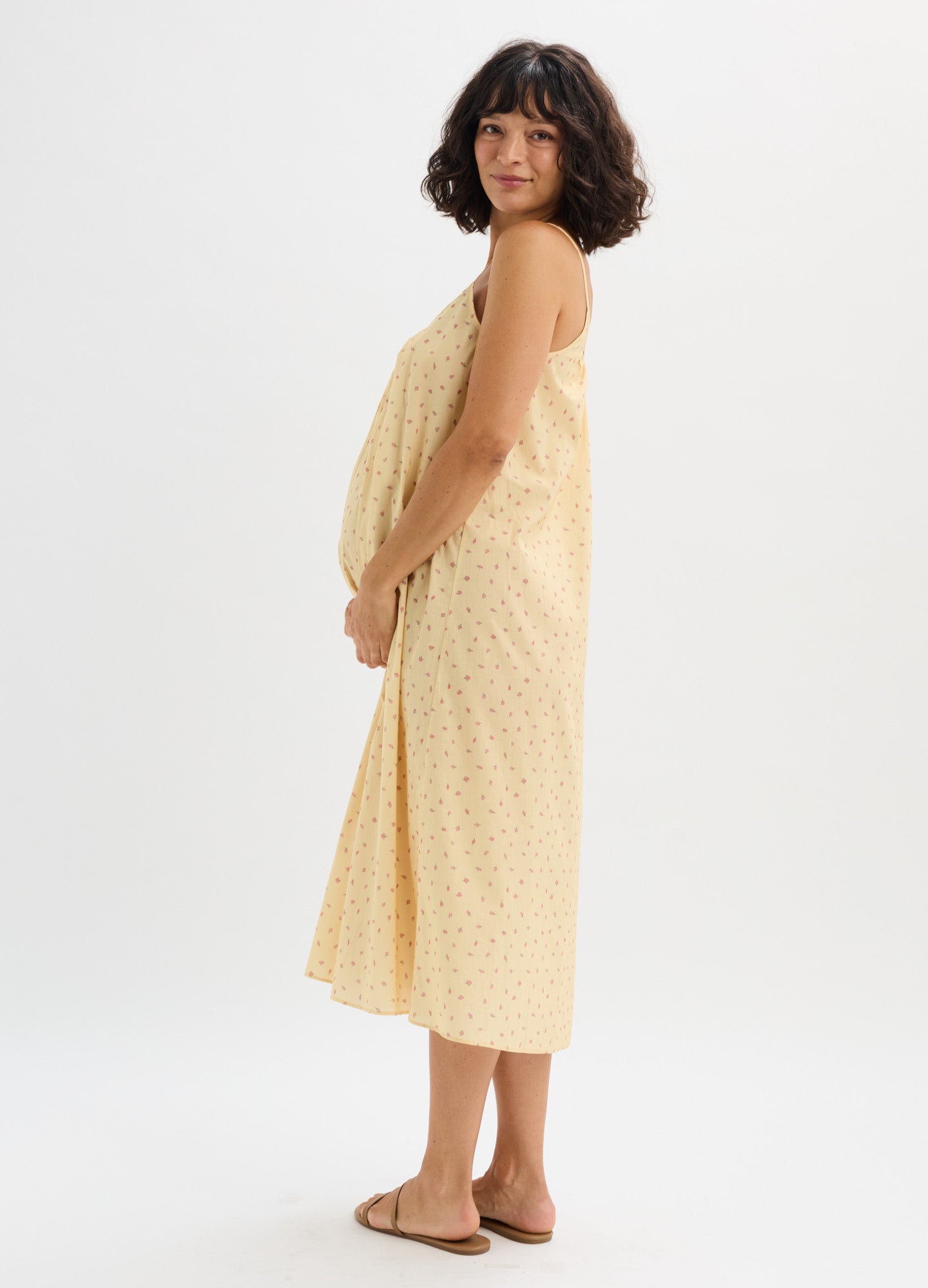 100 cotton nursing dress Josie 100% Cotton Maxi Dress in Dry Thyme