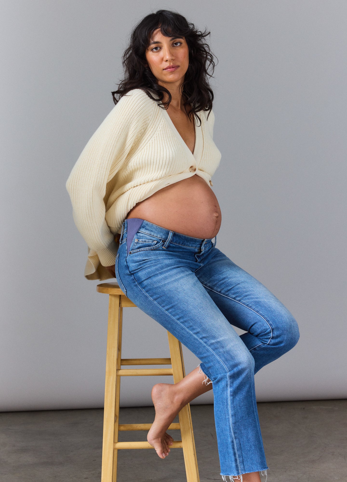 The Crop Maternity Jean