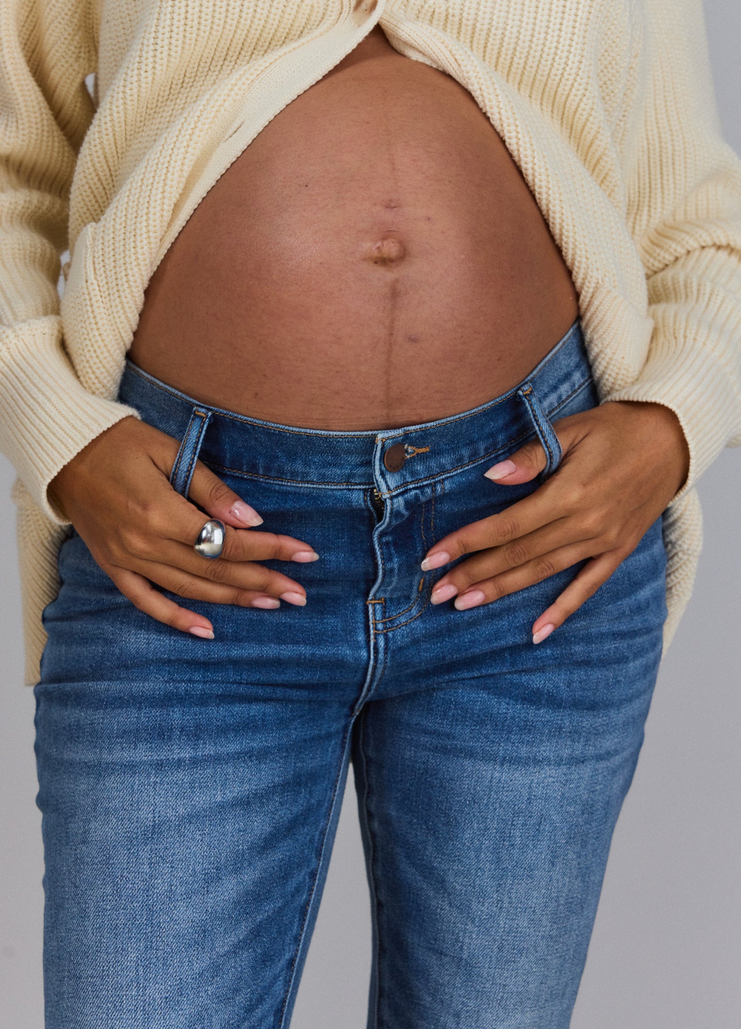 The Crop Maternity Jean