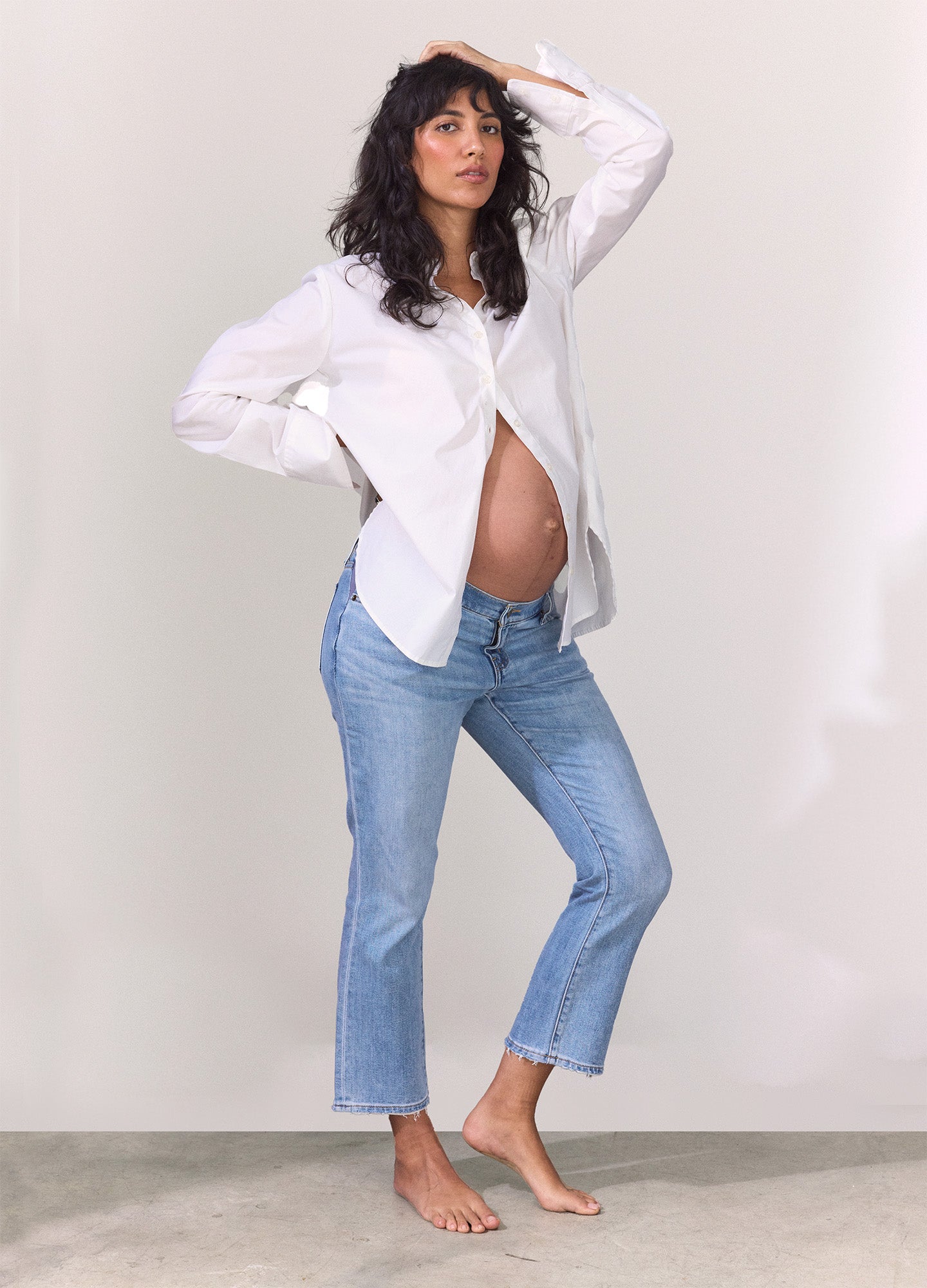 The Crop Maternity Jean