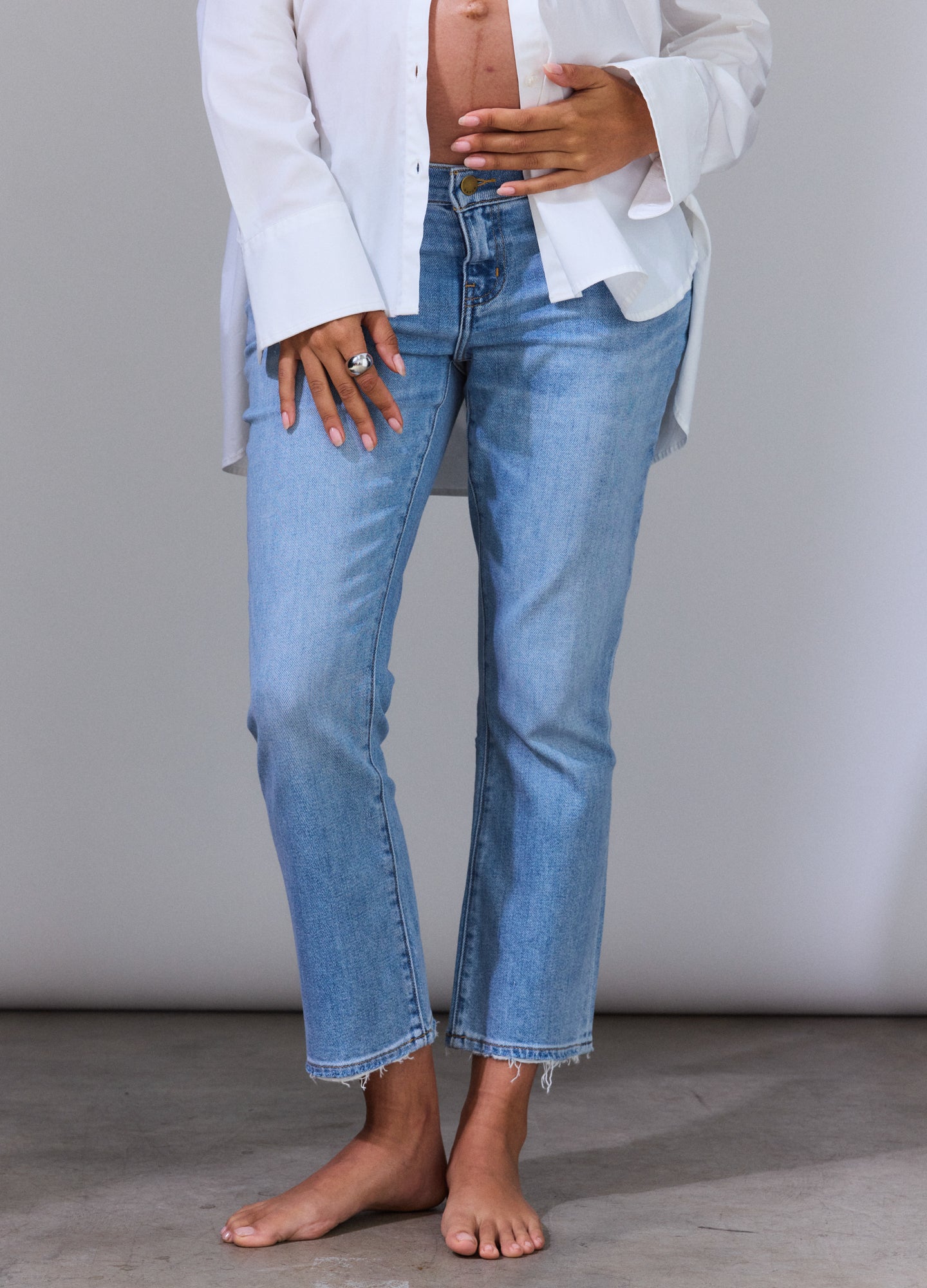 The Crop Maternity Jean