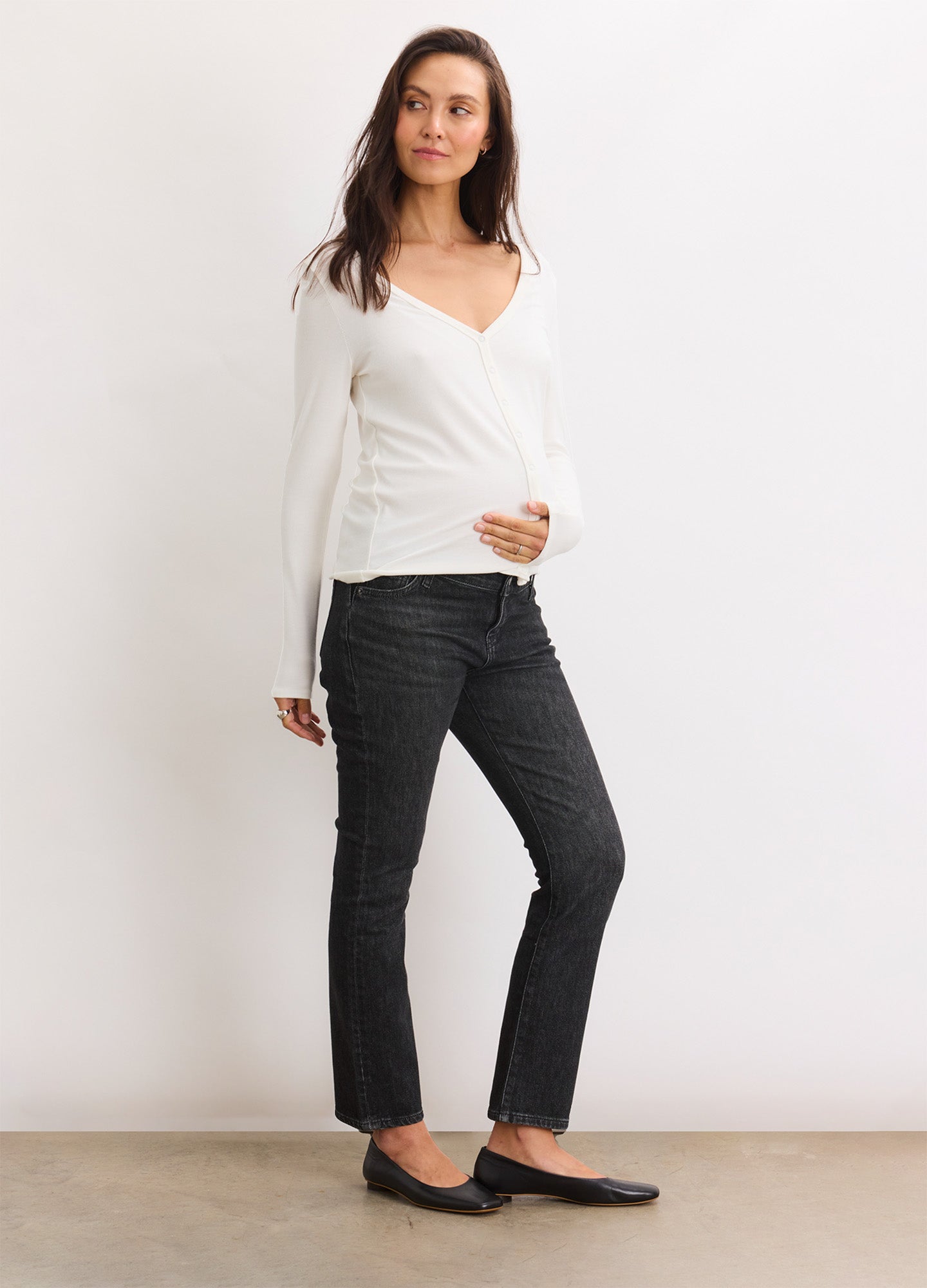 The Crop Maternity Jean