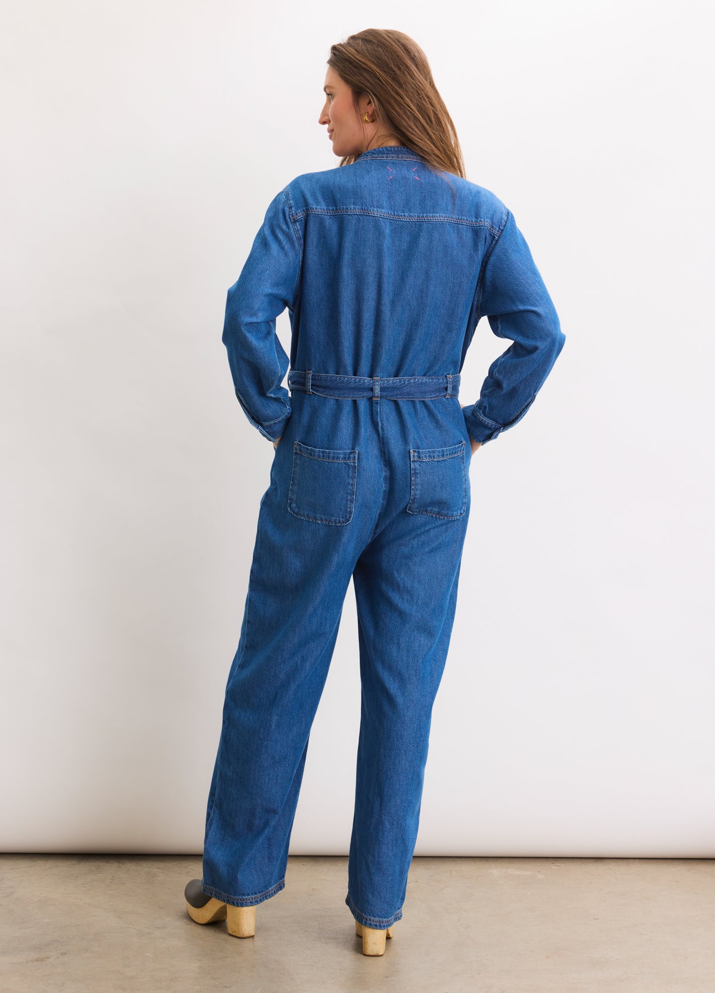 The Drapey Denim Jumpsuit