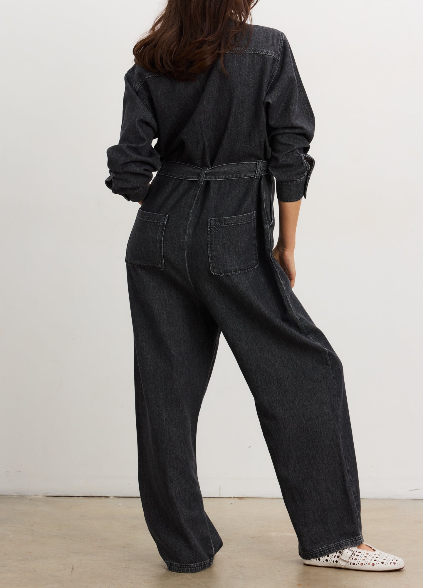 The Drapey Denim Jumpsuit