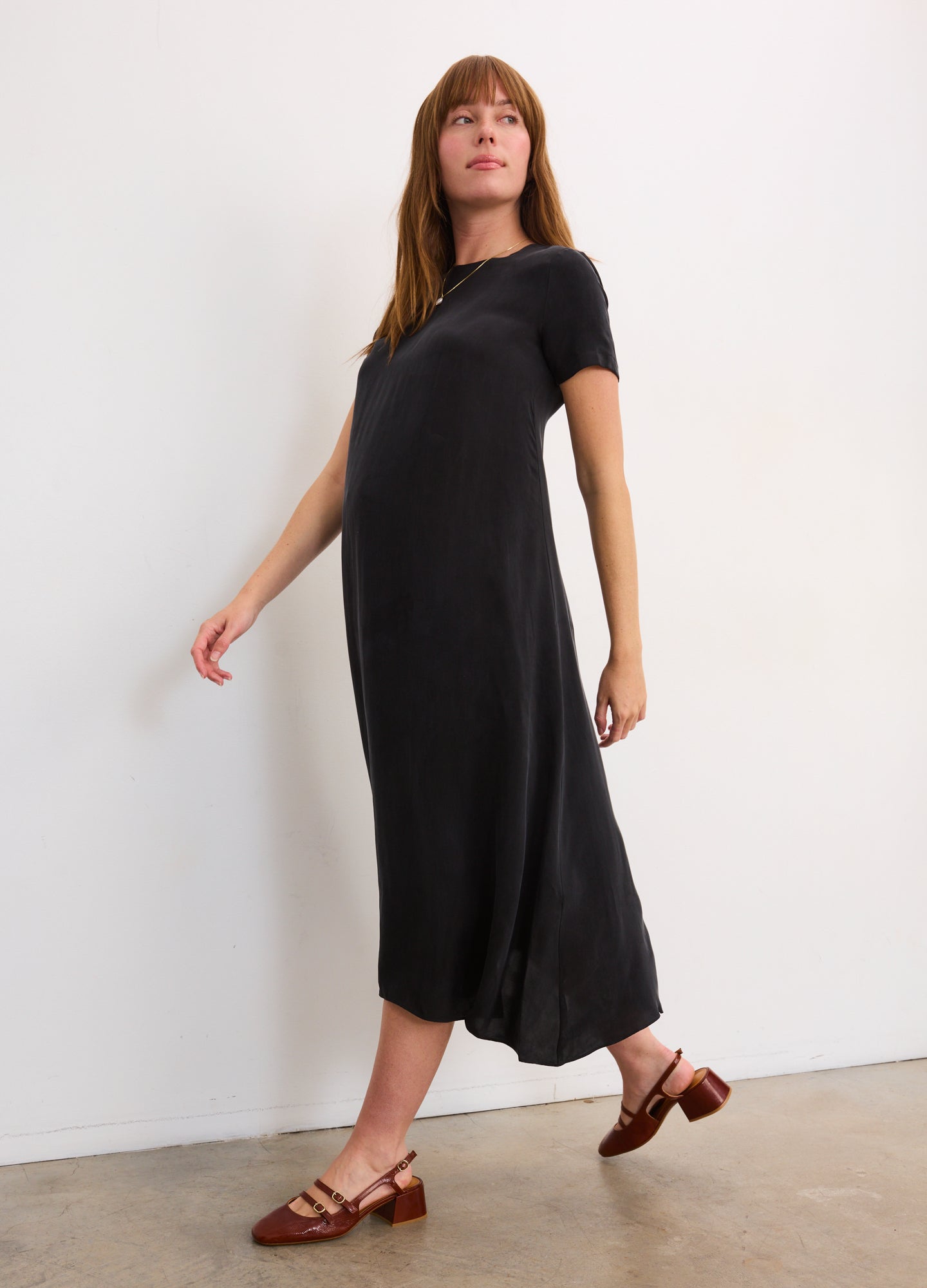 Summer Blouse Dress Zara Slim Midi T-shirt Dress Calvin Klein K20K208299PE0