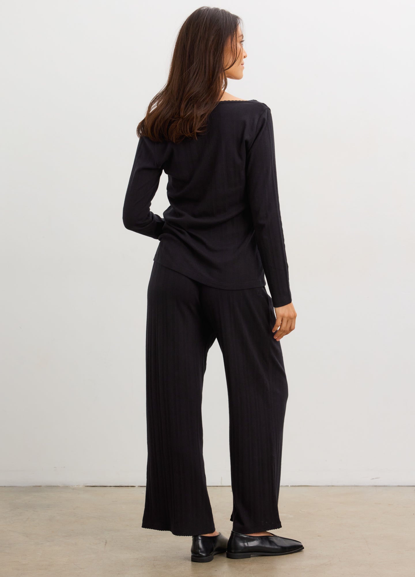 The Long Sleeve Pointelle Henley