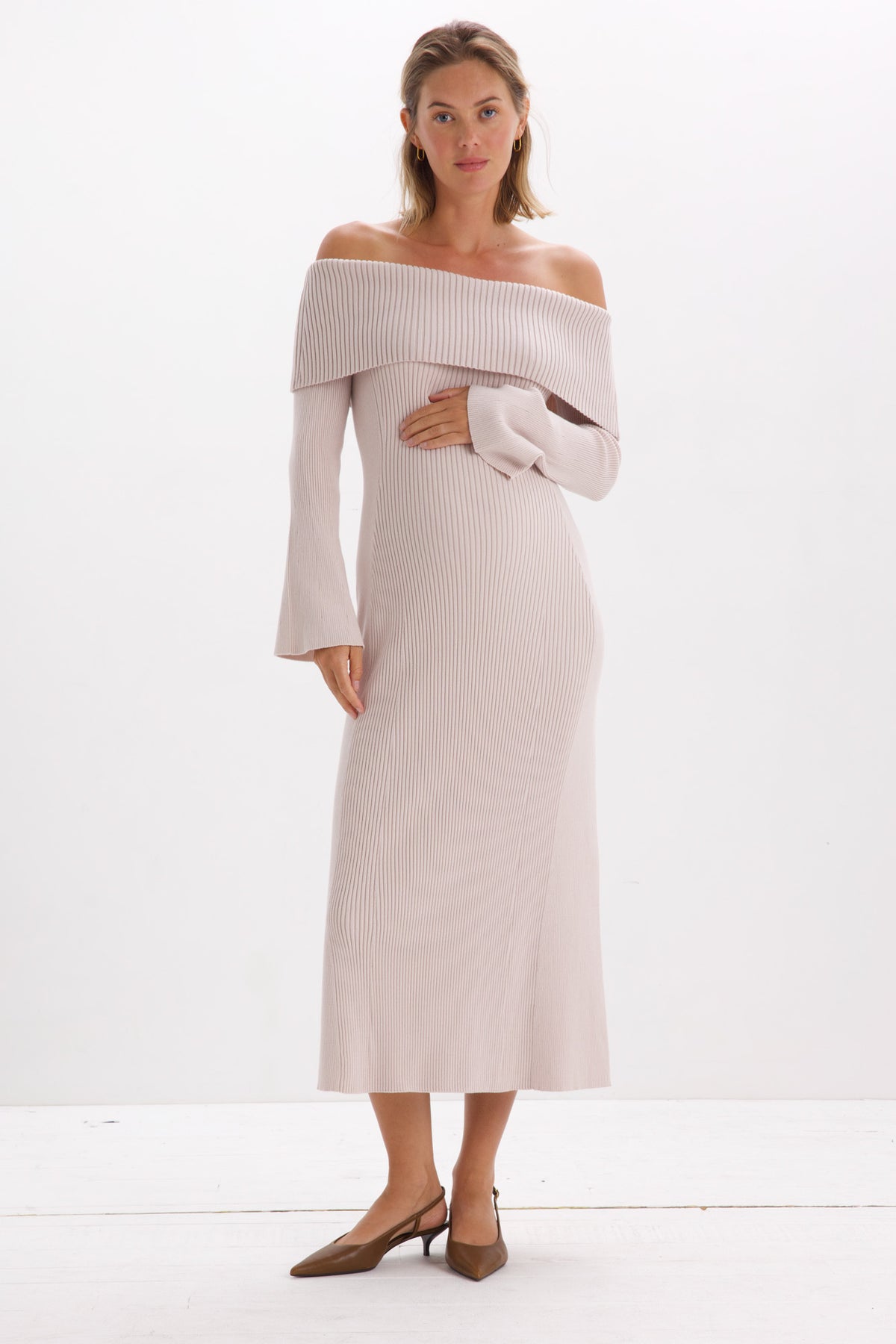 The Off The Shoulder Sweater Dress