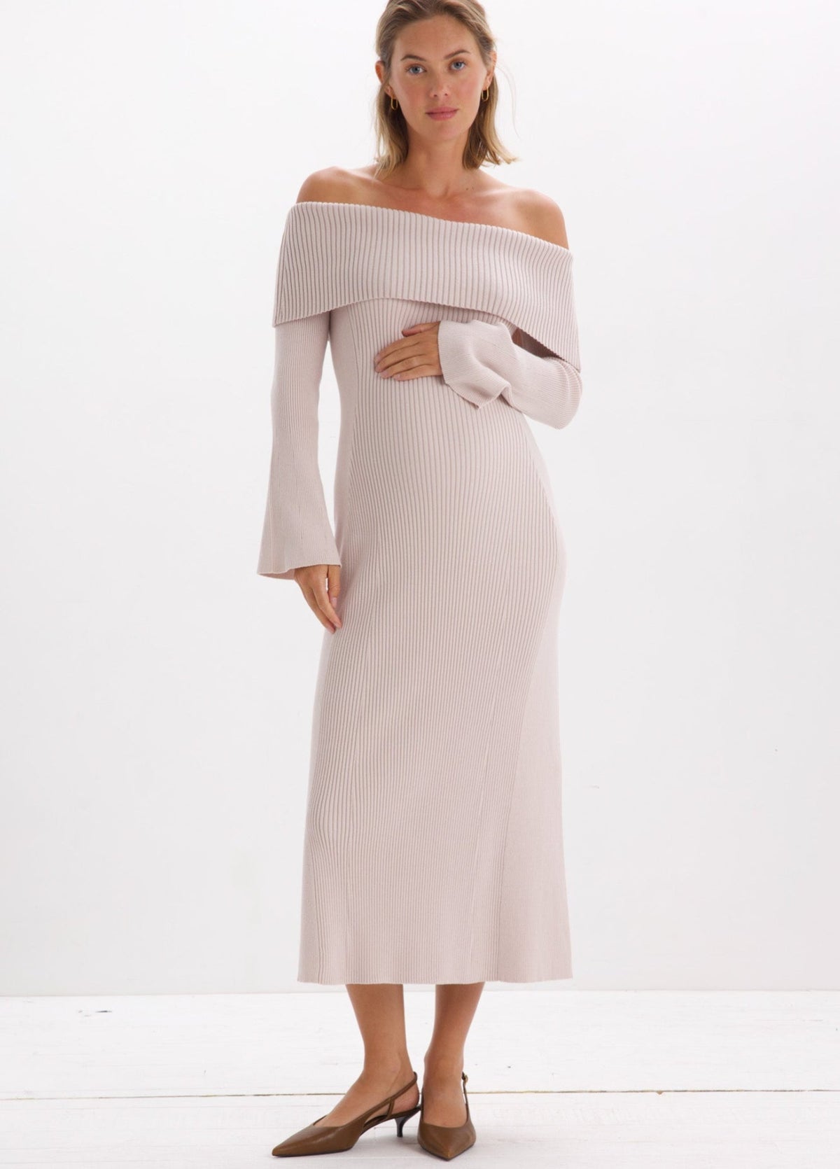 The Off The Shoulder Sweater Dress