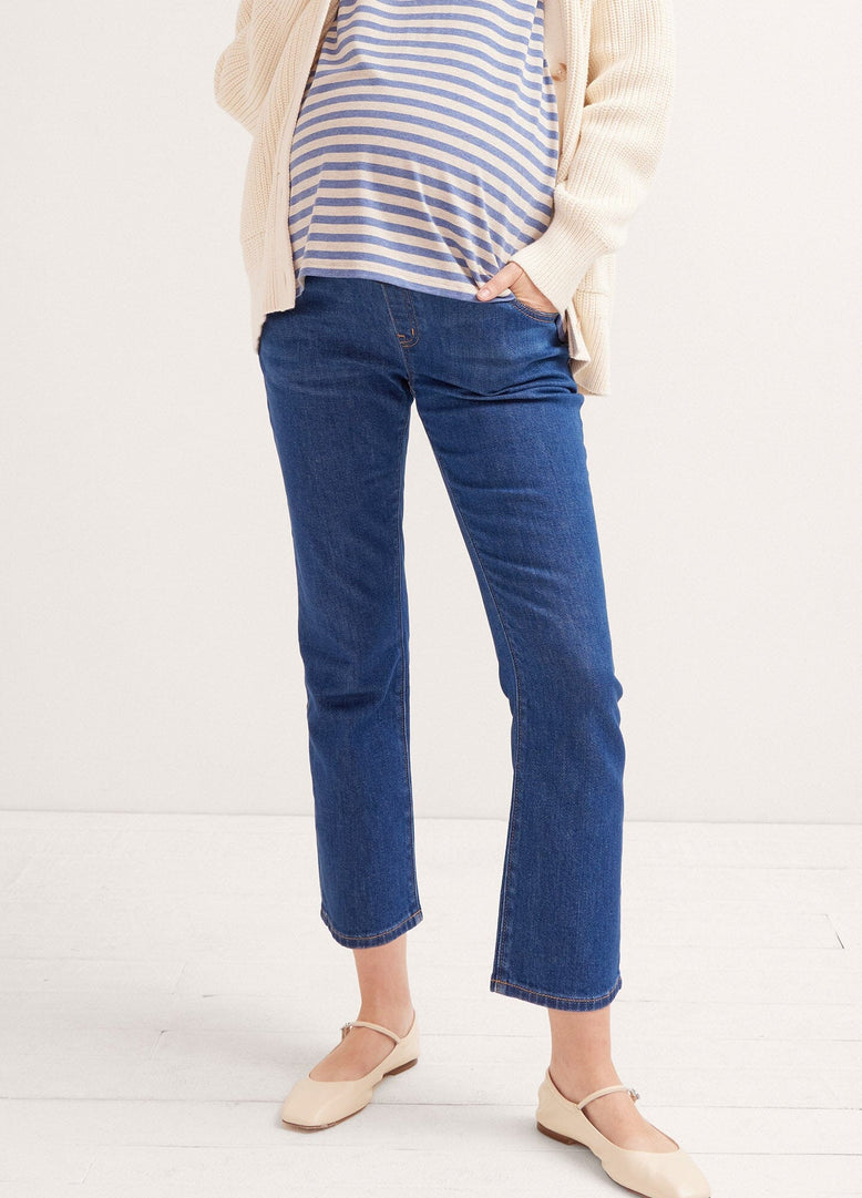 The Over The Bump Crop Maternity Jean