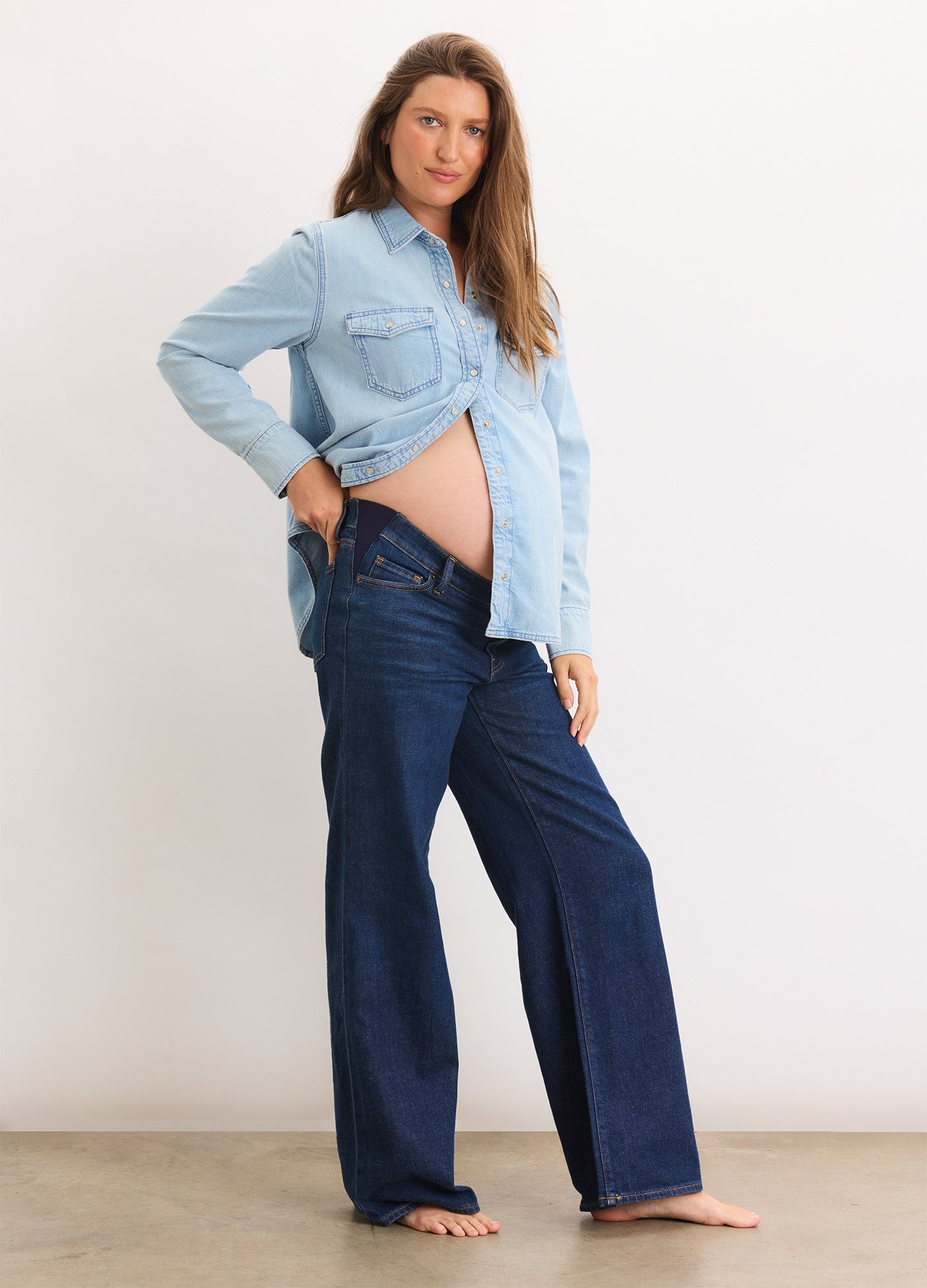 The Relaxed Wide Leg Maternity Jean