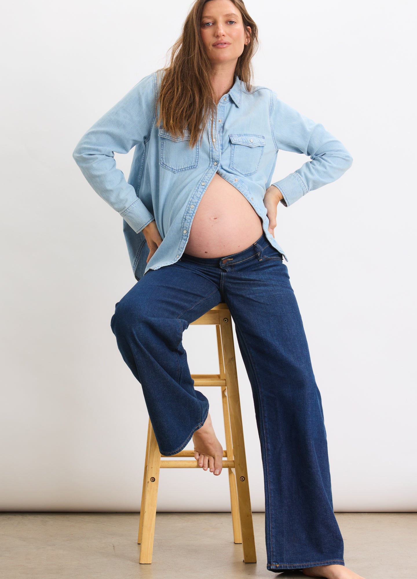 The Relaxed Wide Leg Maternity Jean