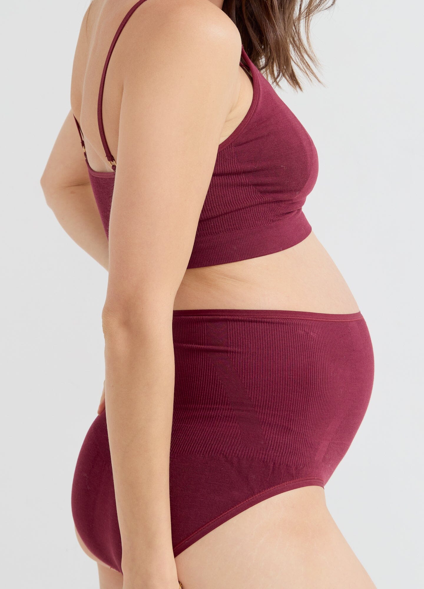 The Seamless Belly Brief - Orchid seamless maternity brief with high waist and soft stretchy fabric for pregnancy, nursing, and postpartum comfort.