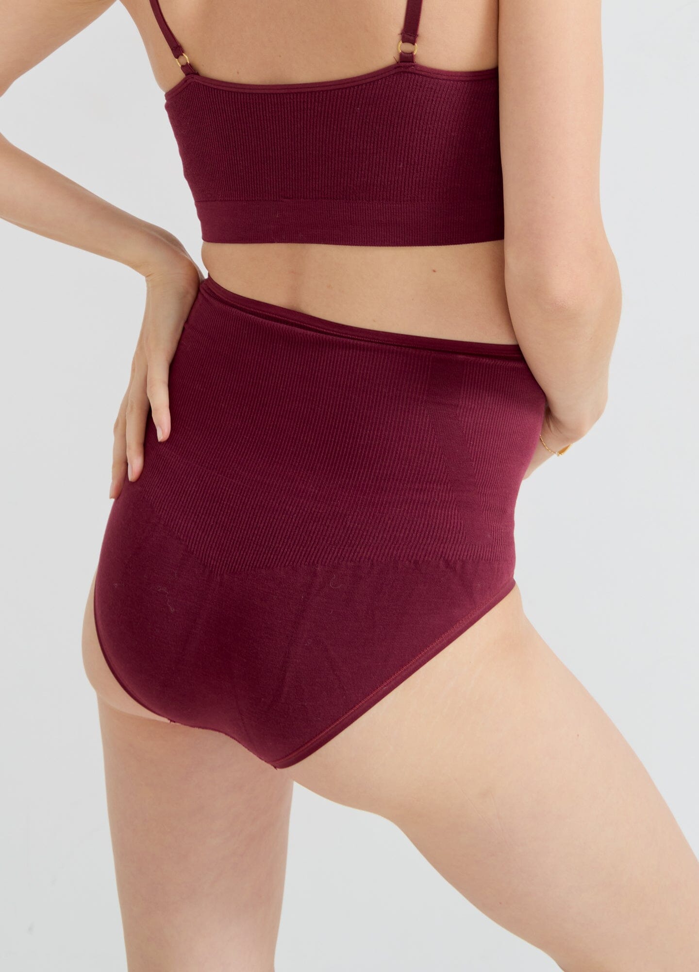 The Seamless Belly Brief - Orchid seamless maternity brief with high waist and soft stretchy fabric for pregnancy, nursing, and postpartum comfort.