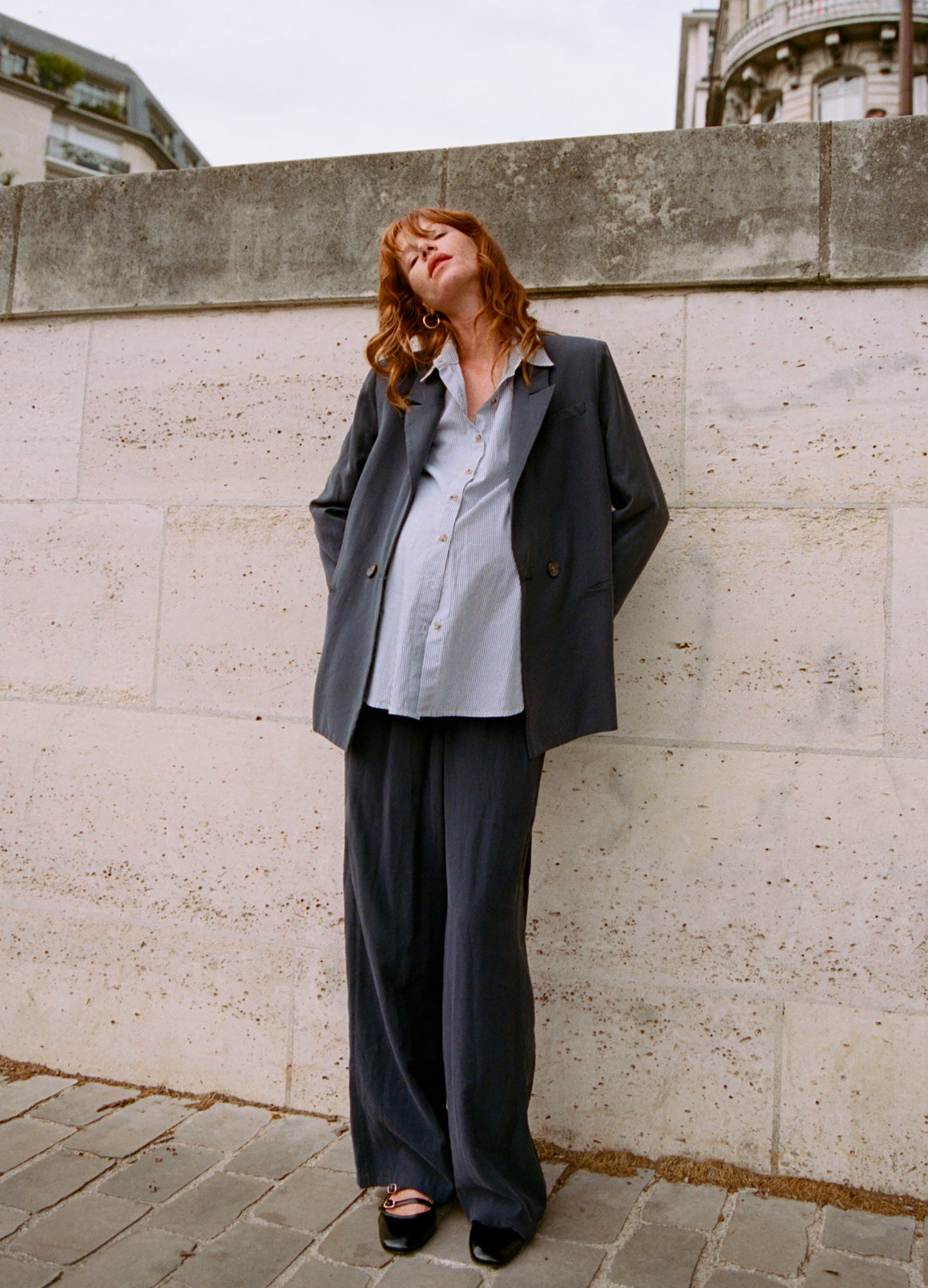 The Soft Tailored Pull On Trouser, Slate Blue