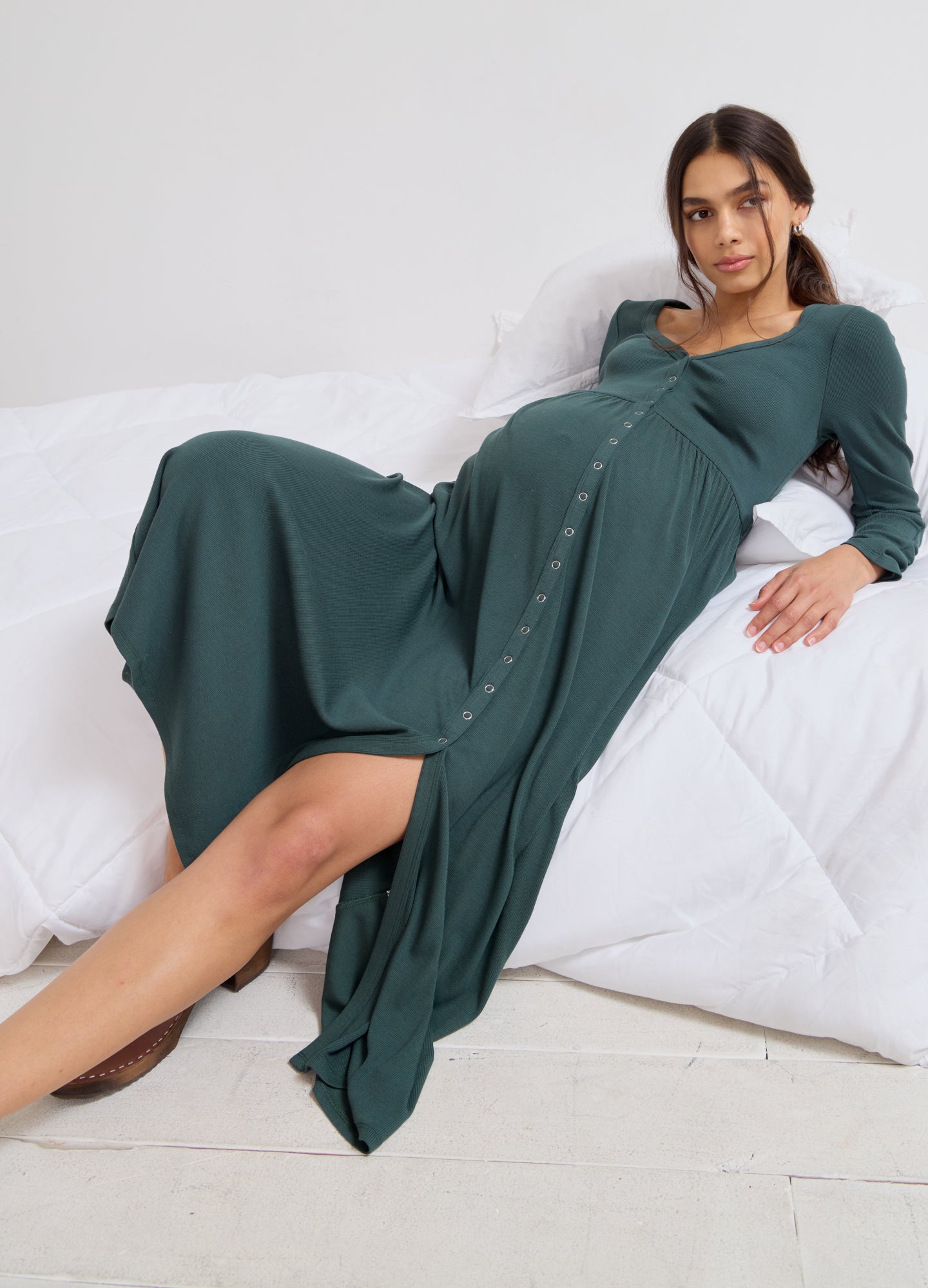 The Softest Rib Nursing Dress