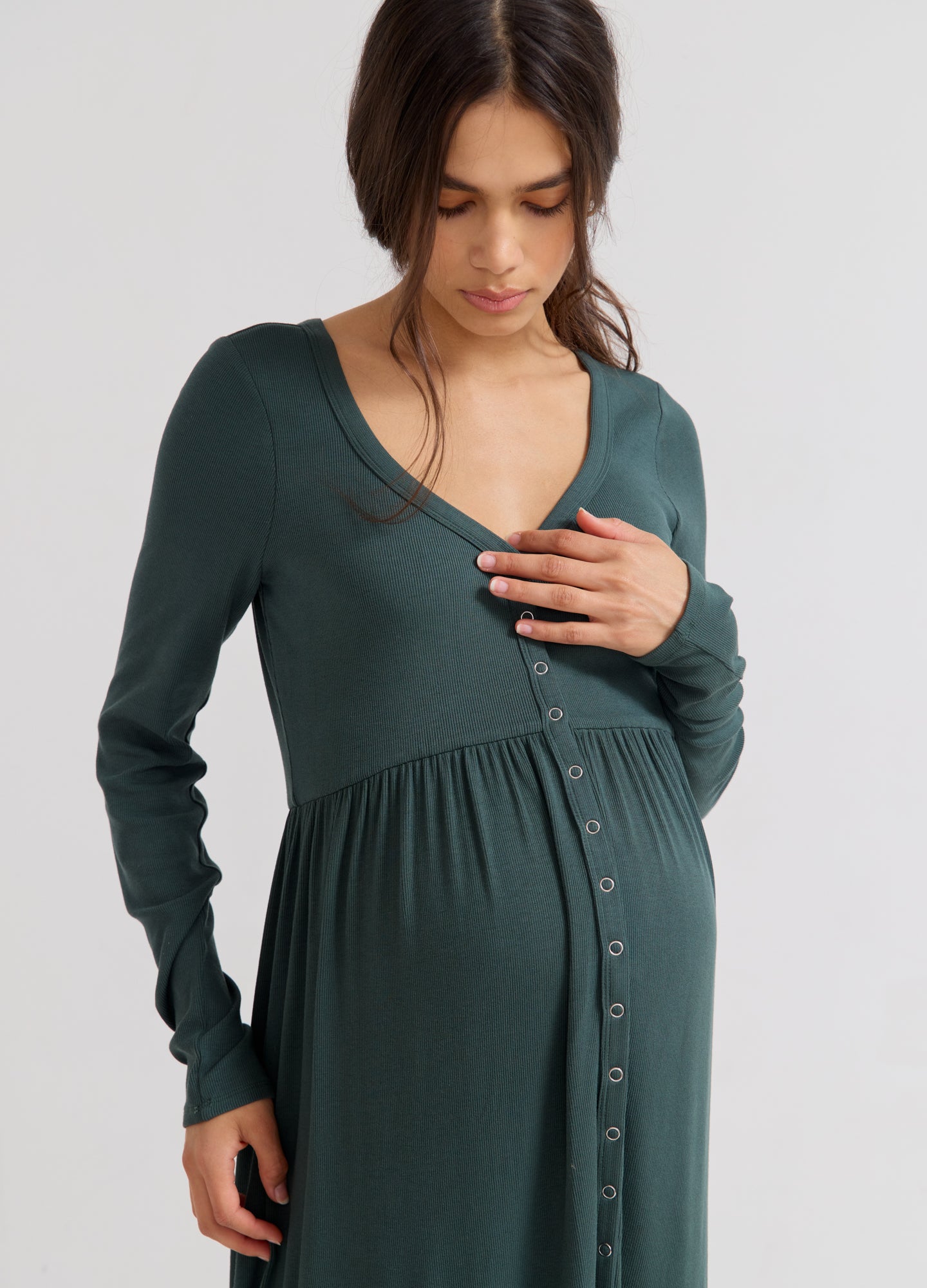 The Softest Rib Nursing Dress