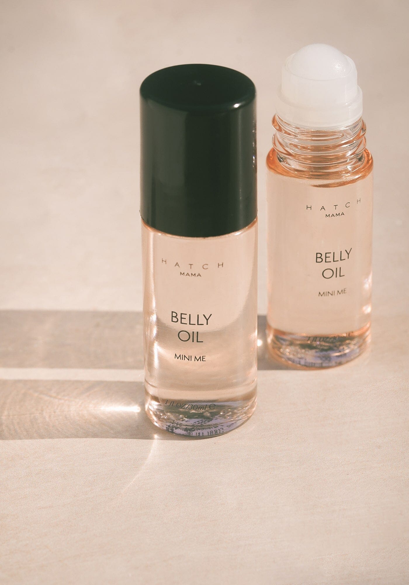 Belly Oil Mini Me - Hatch Mama Belly Oil Mini Me 1 oz roller bottle for maternity, pregnancy, nursing, and postpartum care.
