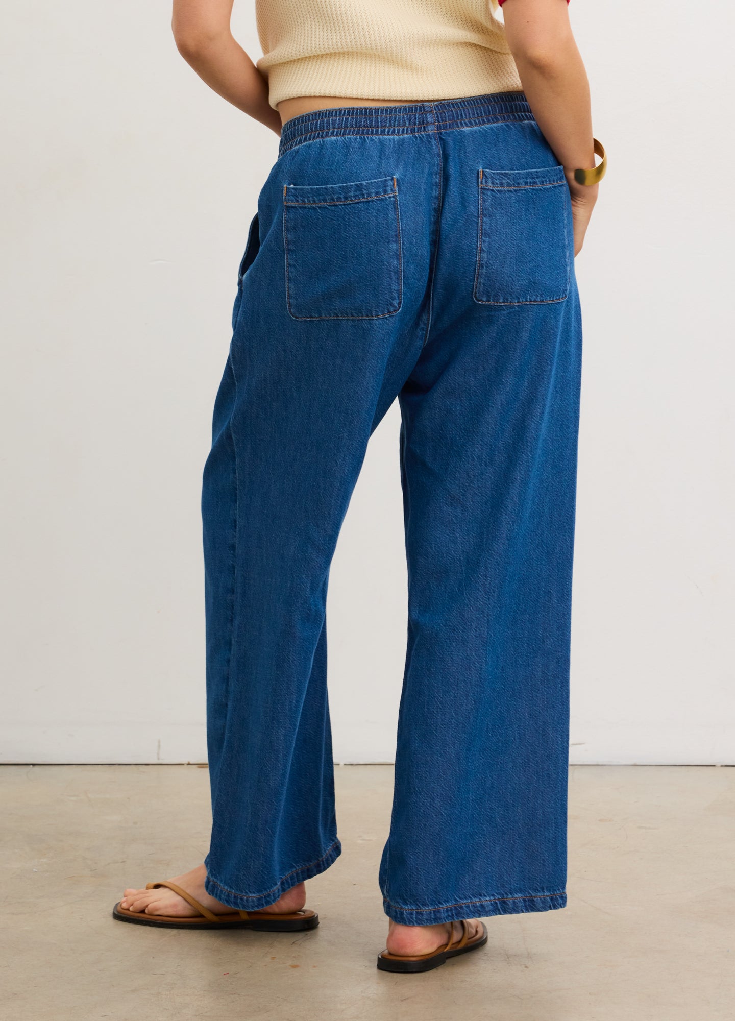 The Drapey Denim Wide Leg Pant