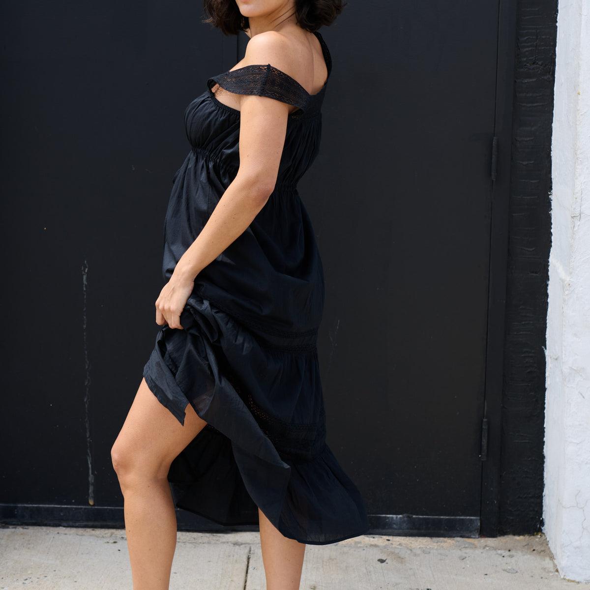 bianca black dress HATCH Collection The in and after pregnancy