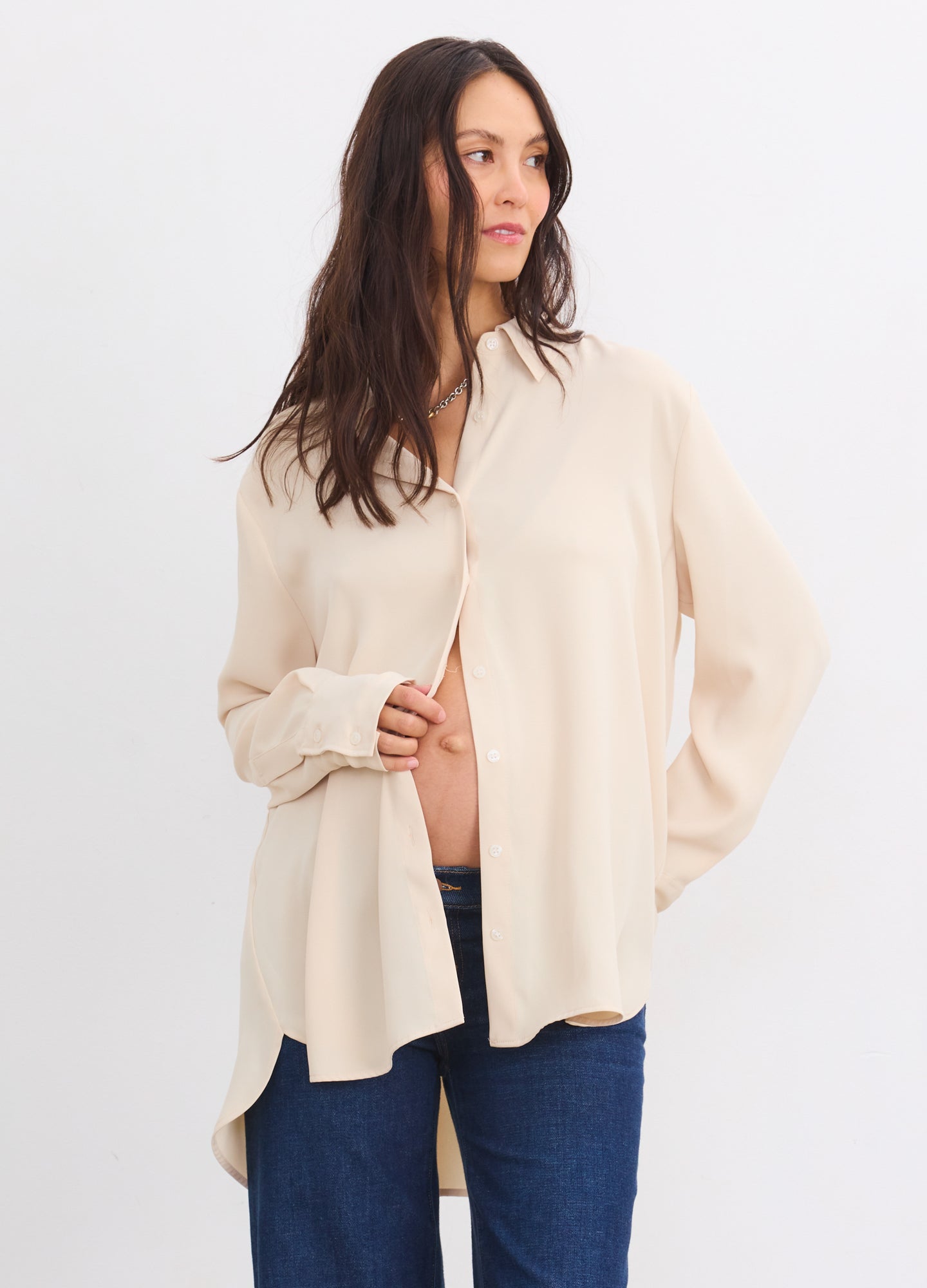 The Celeste Drapey Buttondown