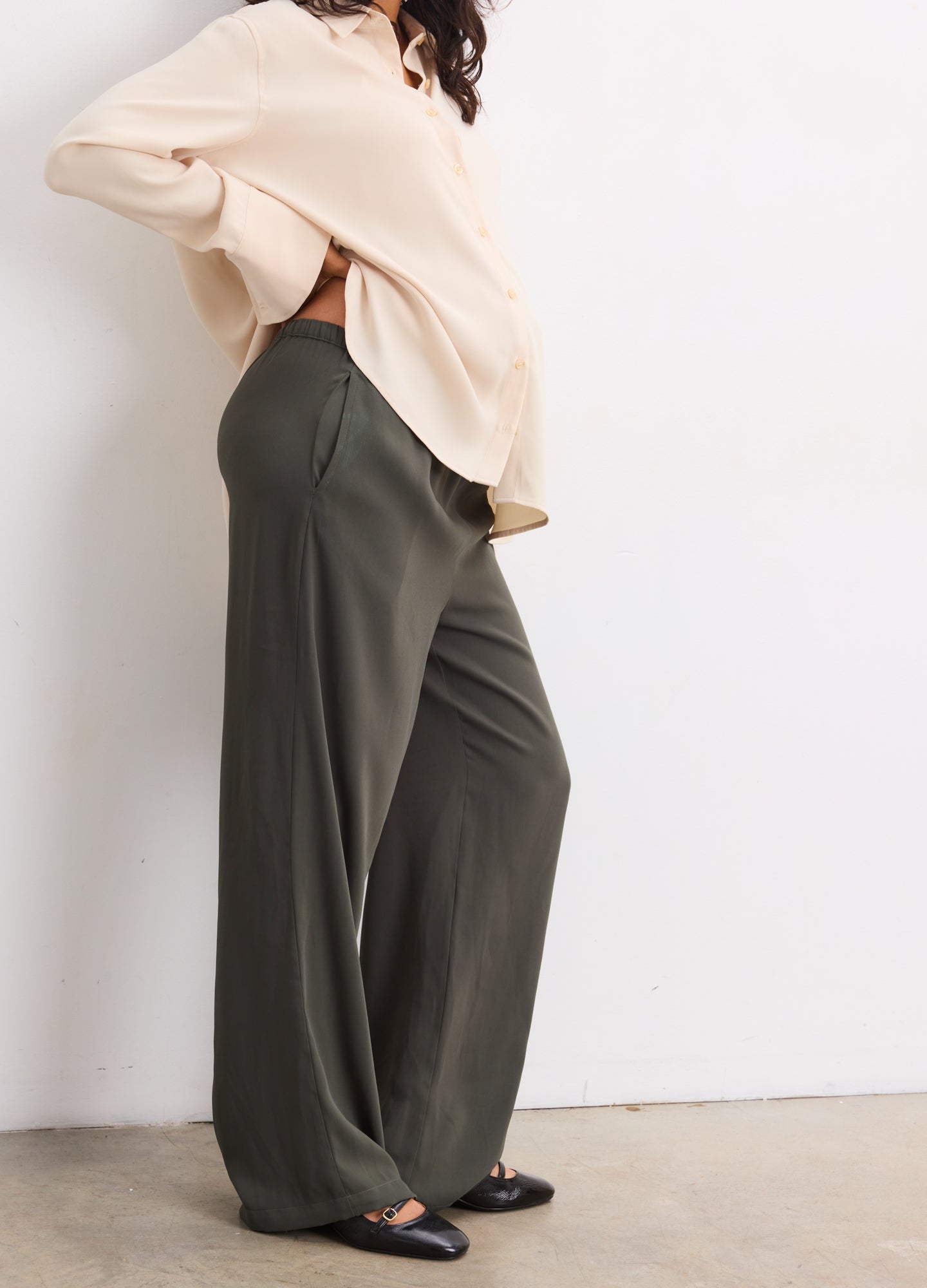 The Celeste Drapey Pull On Pant
