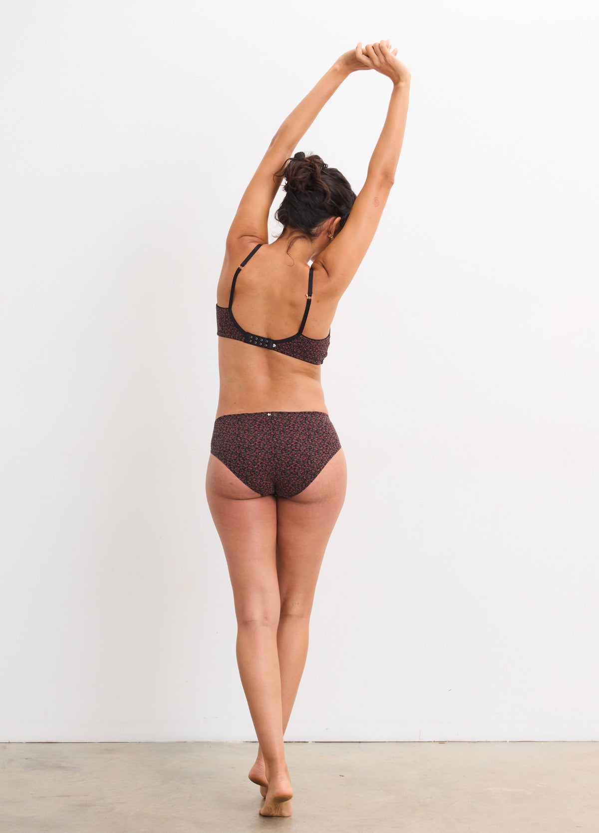 Brown seamless maternity brief and matching bra set with supportive straps and soft fabric.