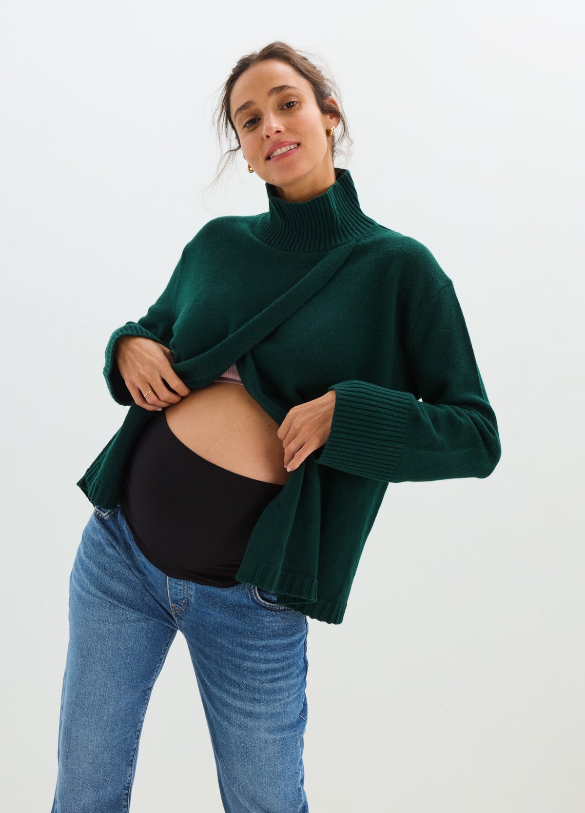 The Mira Nursing Turtleneck