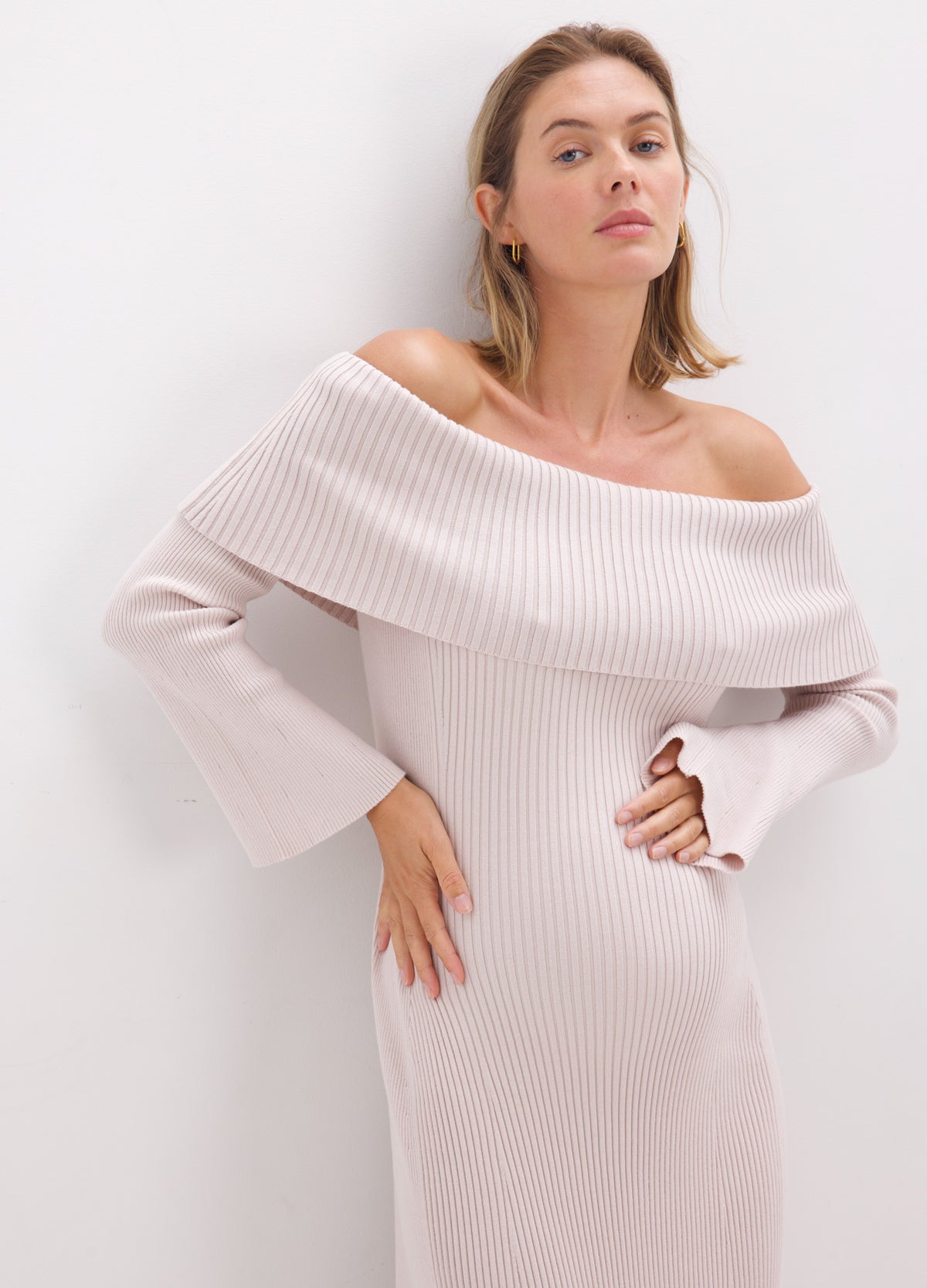 The Off The Shoulder Sweater Dress