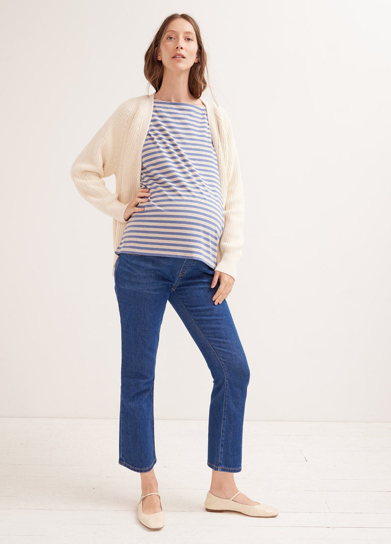The Over The Bump Crop Maternity Jean