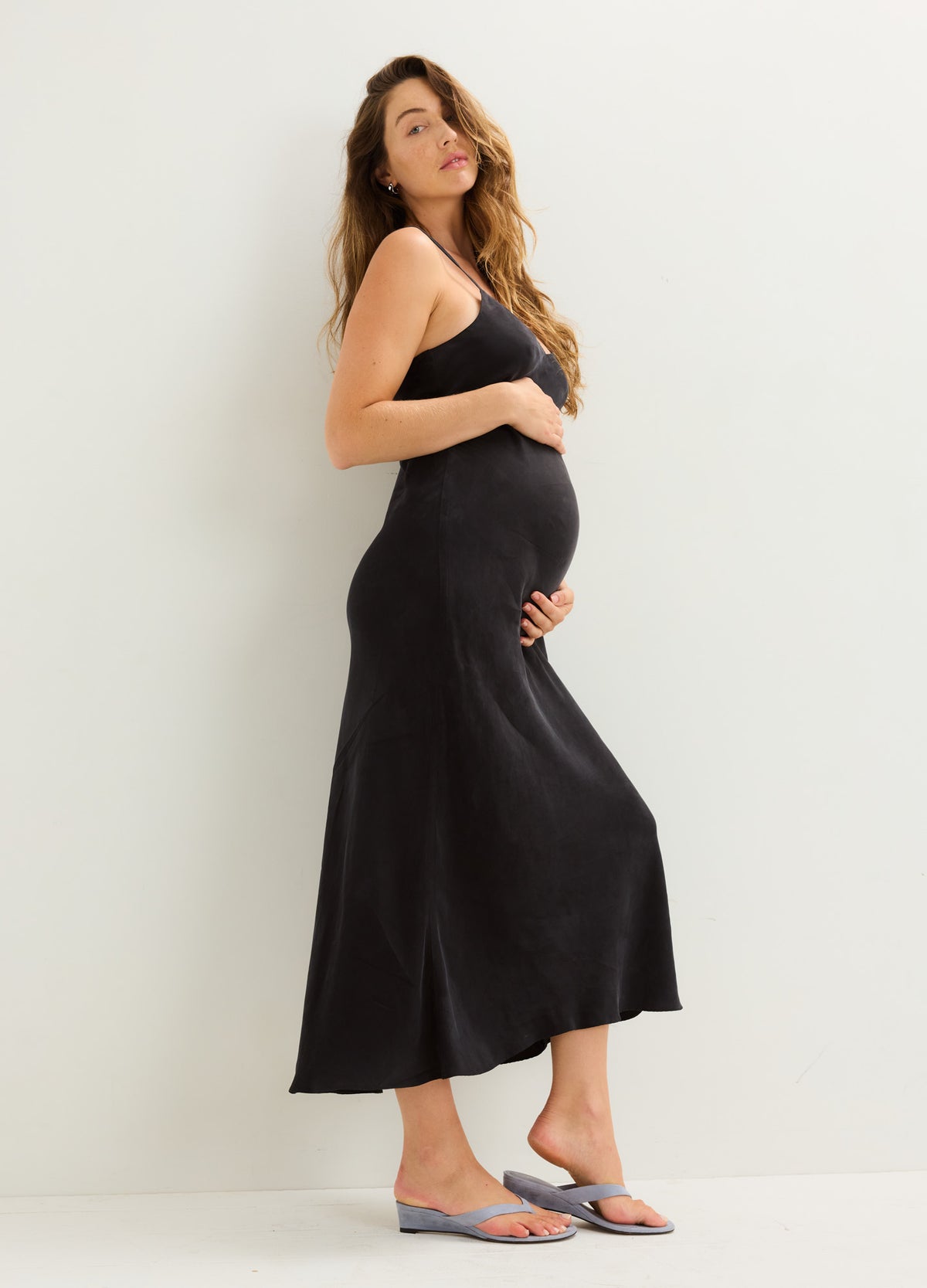 best bodycon dresses for pregnancy The Ricky Slip Dress Slim Dot Print Wrinkle-resistant 25.03COLL making you look more Color:Provence Hills