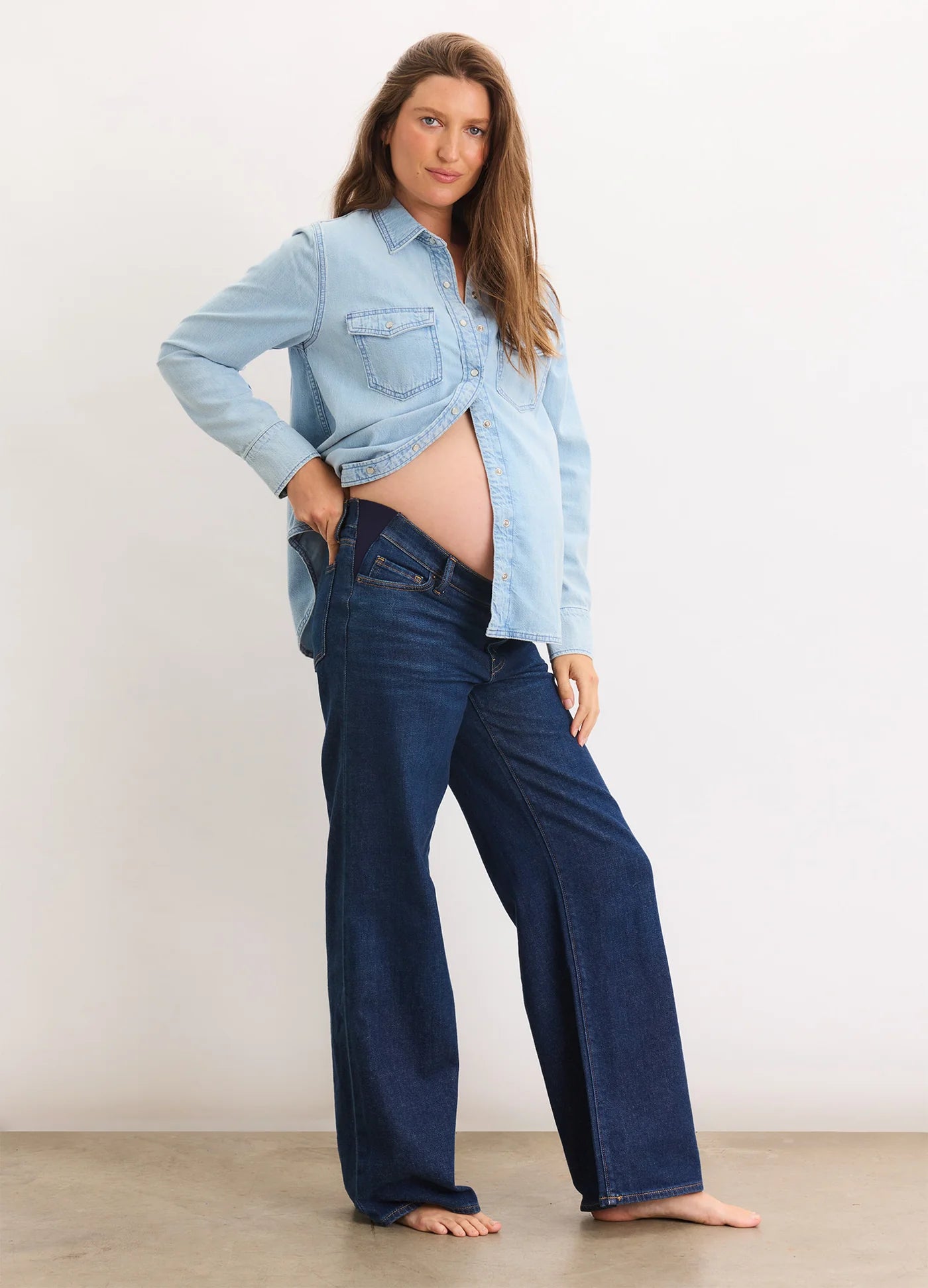 The Relaxed Wide Leg Maternity Jean
