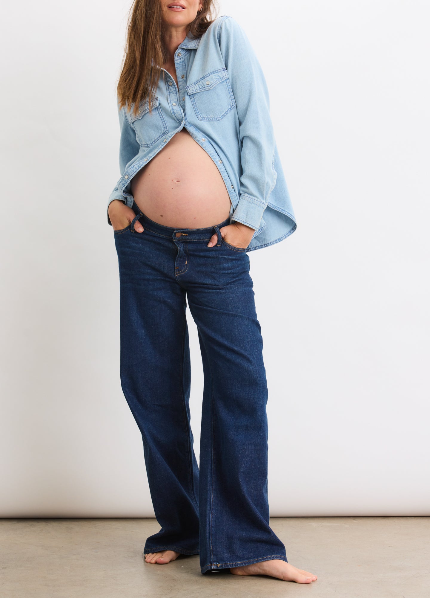 The Relaxed Wide Leg Maternity Jean
