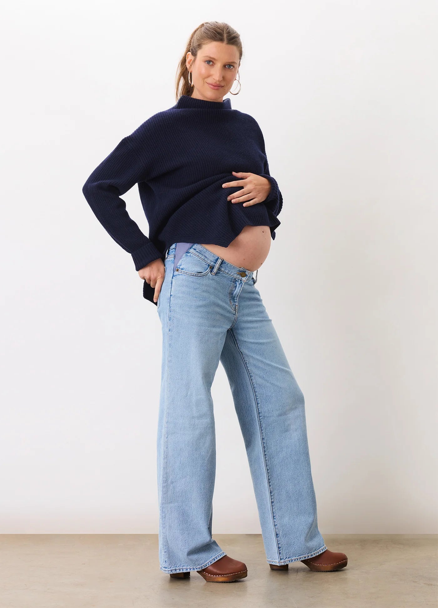 The Relaxed Wide Leg Maternity Jean
