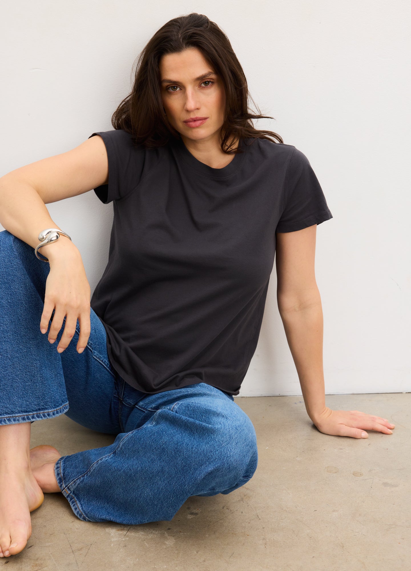 Washed Cotton Short Sleeve Crew Tshirt | HATCH Maternity & Beauty