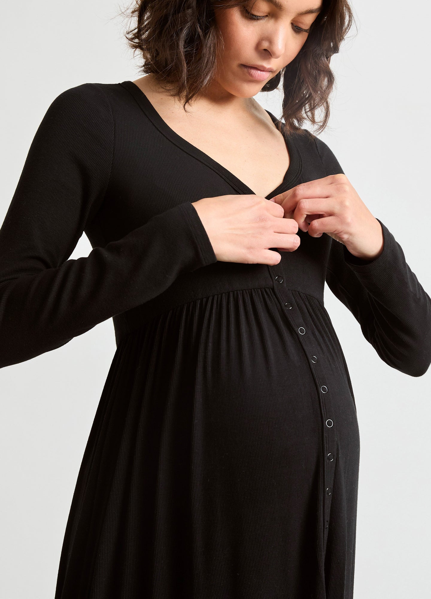 The Softest Rib Nursing Dress