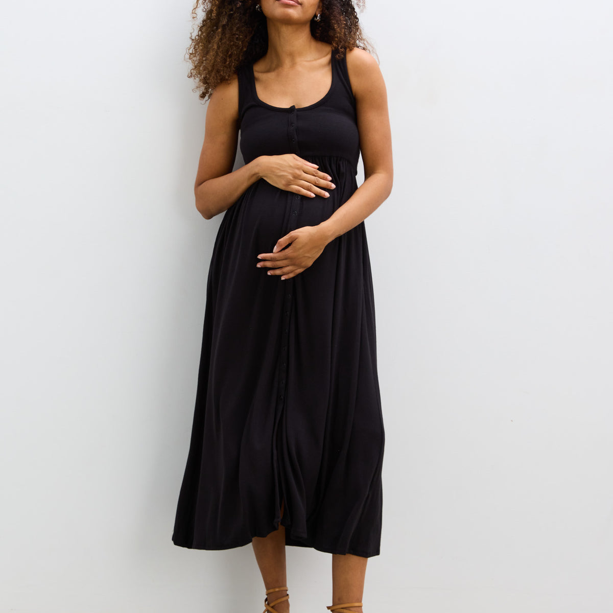 tank nursing dress HATCH Collection The Softest Rib Nursing Tank Dress