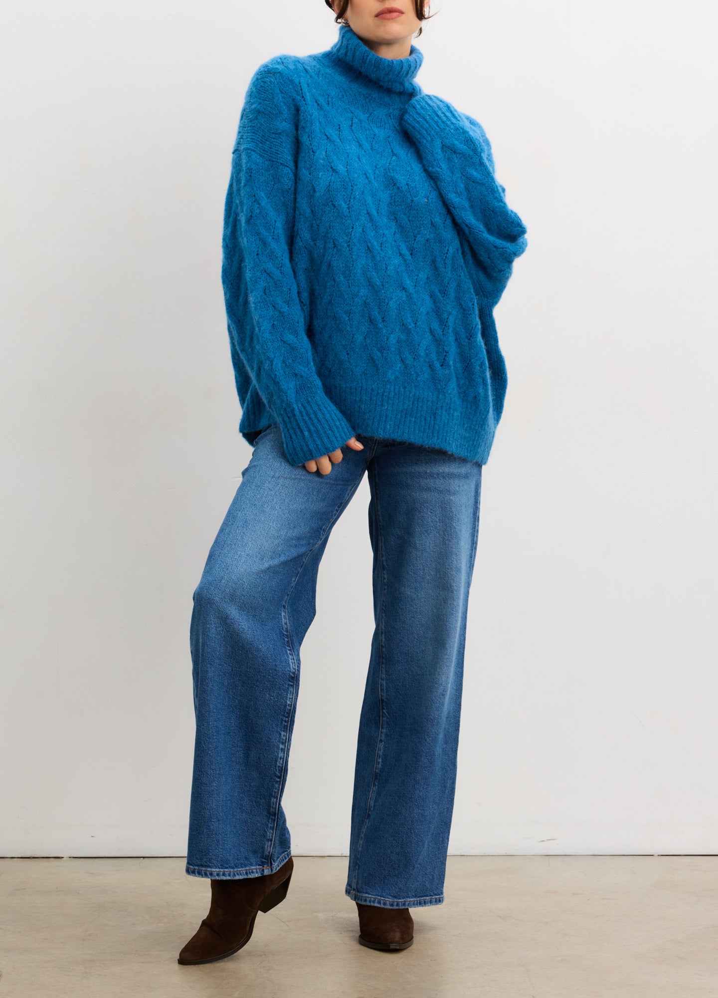 The Sophie Alpaca Cable Turtleneck