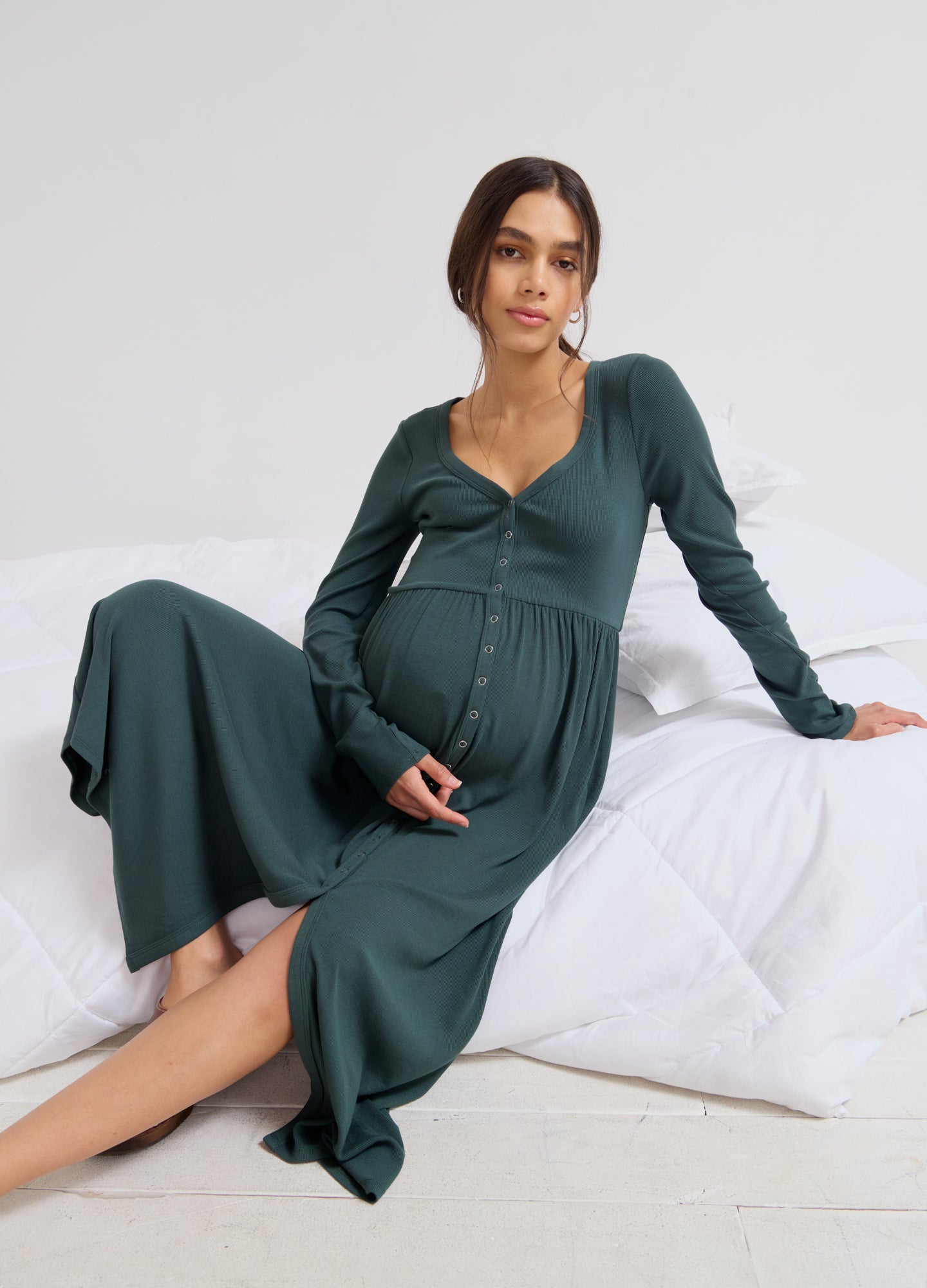 The Softest Rib Nursing Dress