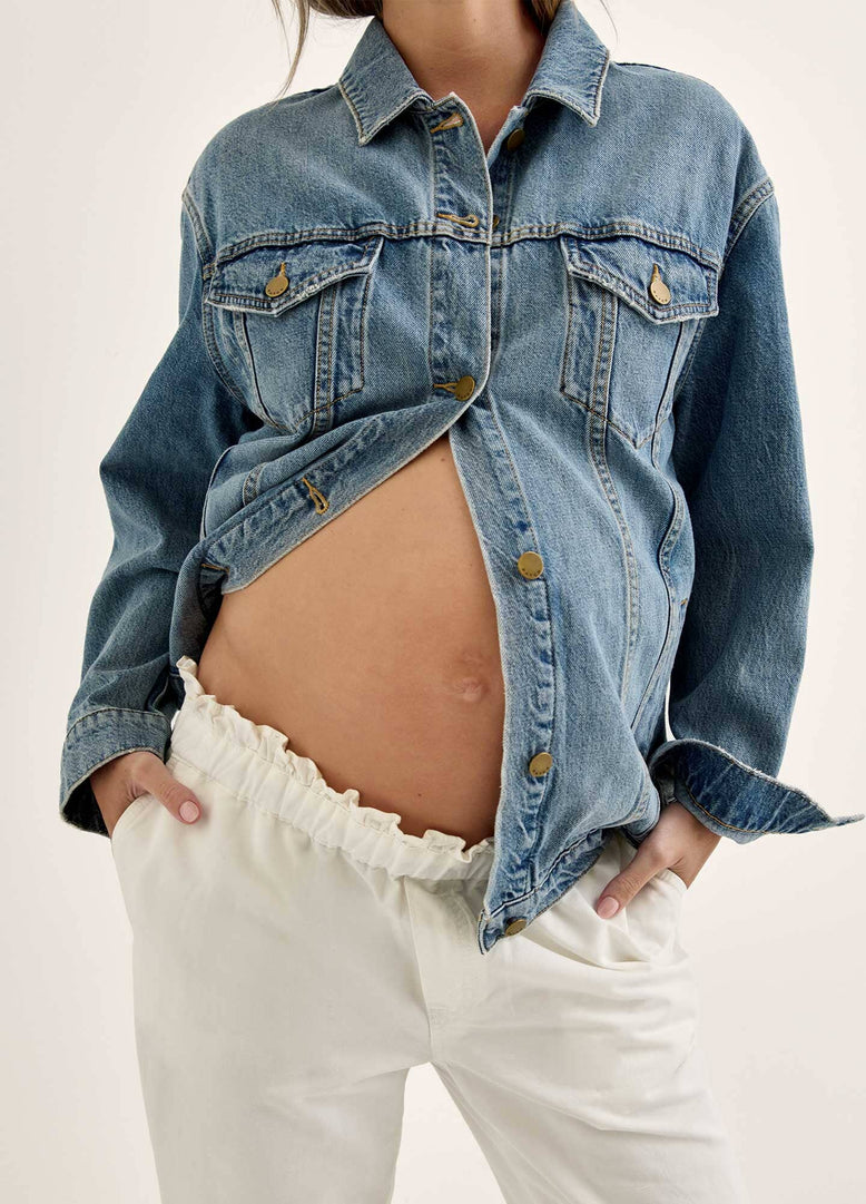 The Classic Maternity Jean Jacket – HATCH Collection