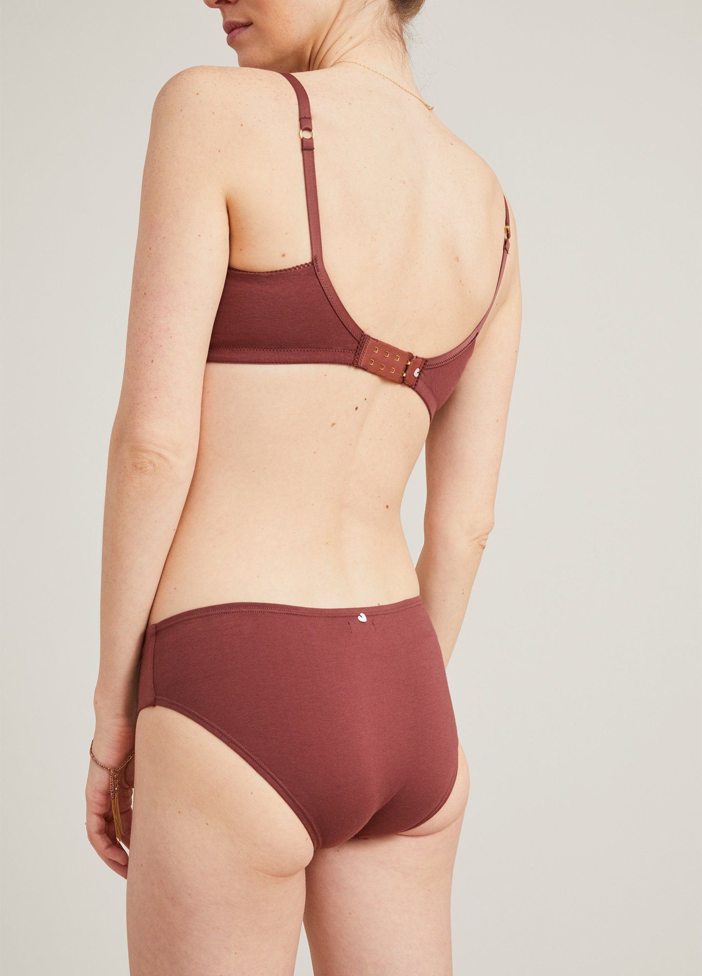 The Everyday Brief - Soft pink maternity briefs with delicate wildflower print, designed for pregnancy, nursing, and postpartum comfort.
