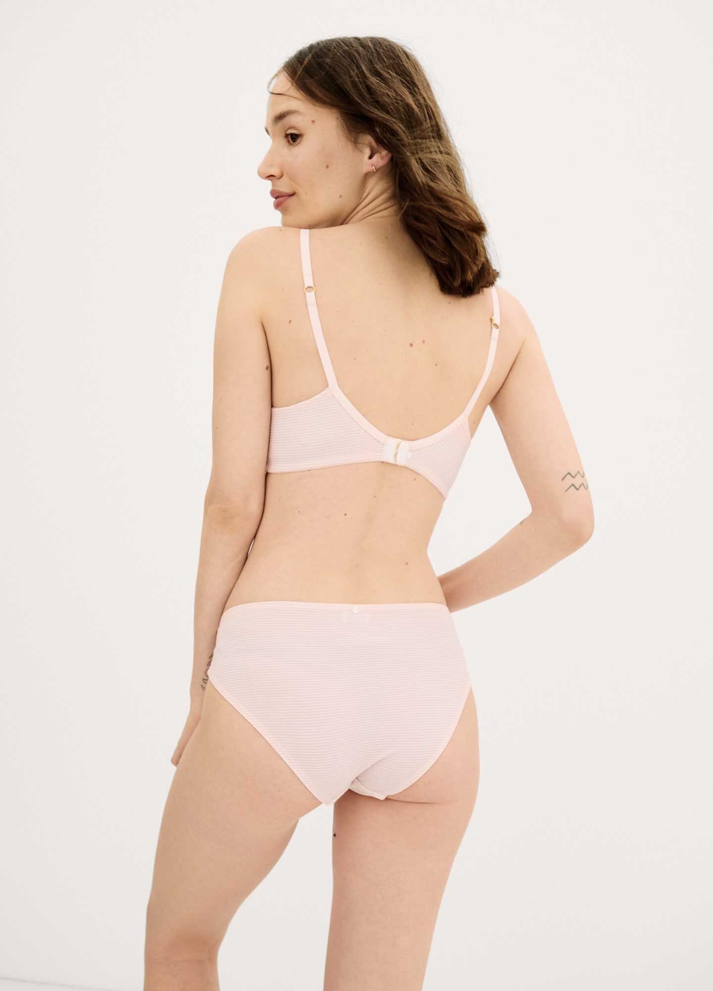 The Everyday Brief - Soft pink maternity briefs with delicate wildflower print, designed for pregnancy, nursing, and postpartum comfort.