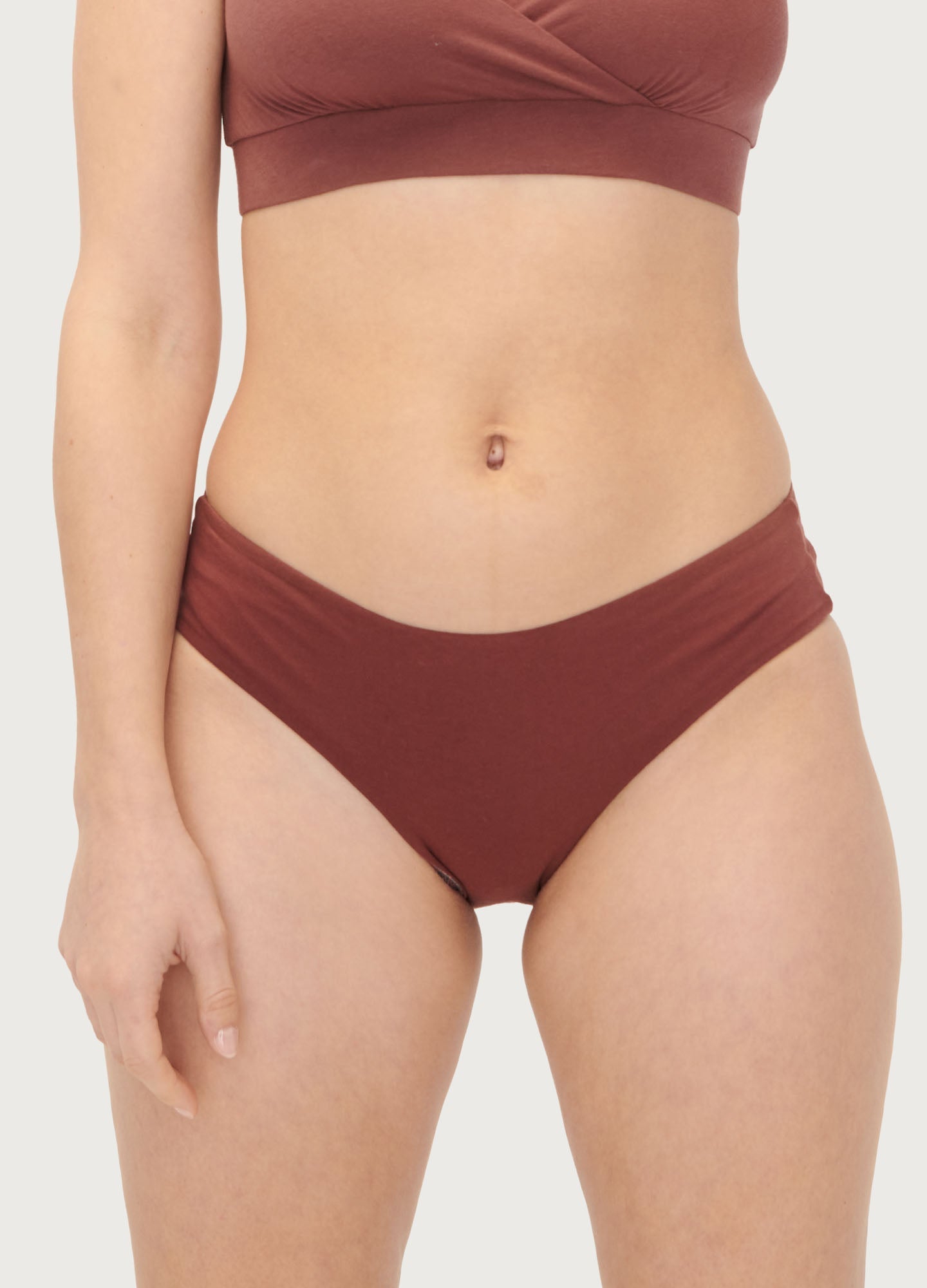 The Everyday Brief - Soft pink maternity briefs with delicate wildflower print, designed for pregnancy, nursing, and postpartum comfort.