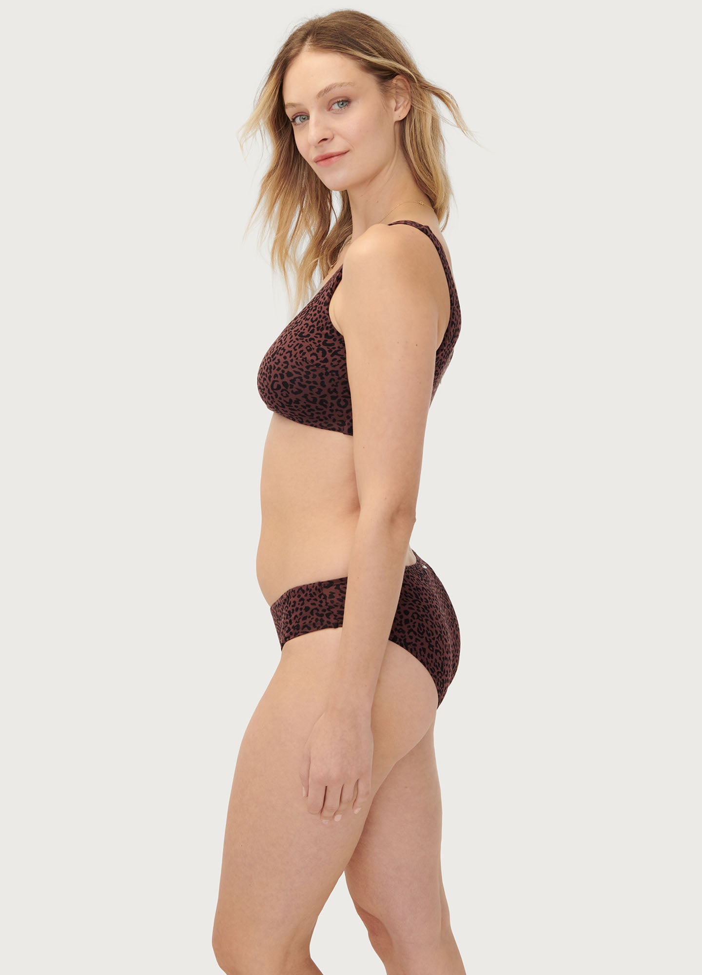 The Everyday Brief - Soft pink maternity briefs with delicate wildflower print, designed for pregnancy, nursing, and postpartum comfort.